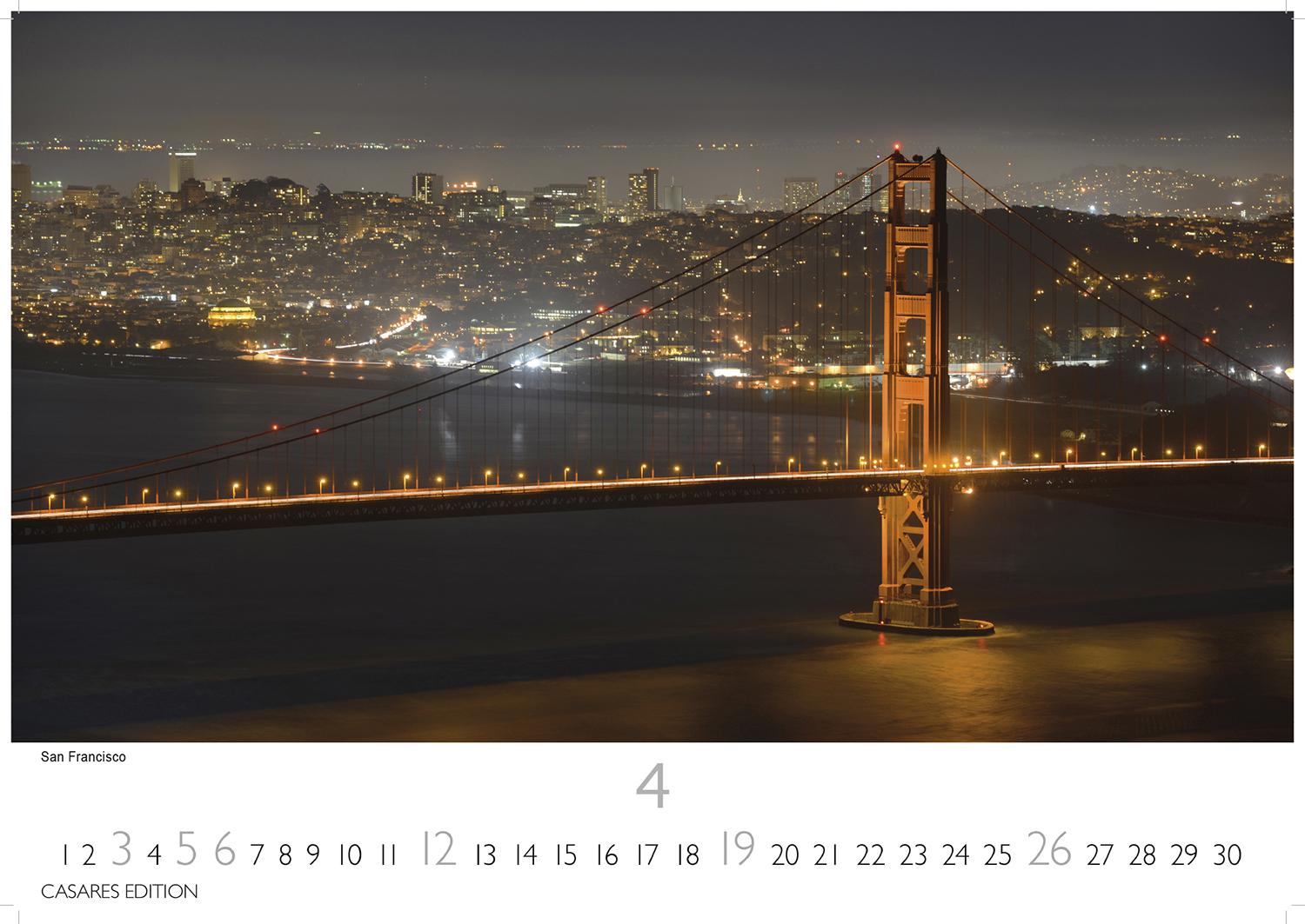 Beispielinhalt (Bild) World Capitals Kalender 2026 - Wandkalender | Fotokalender Städte 24x35cm - mit den wichtigsten Hauptstädten weltweit.