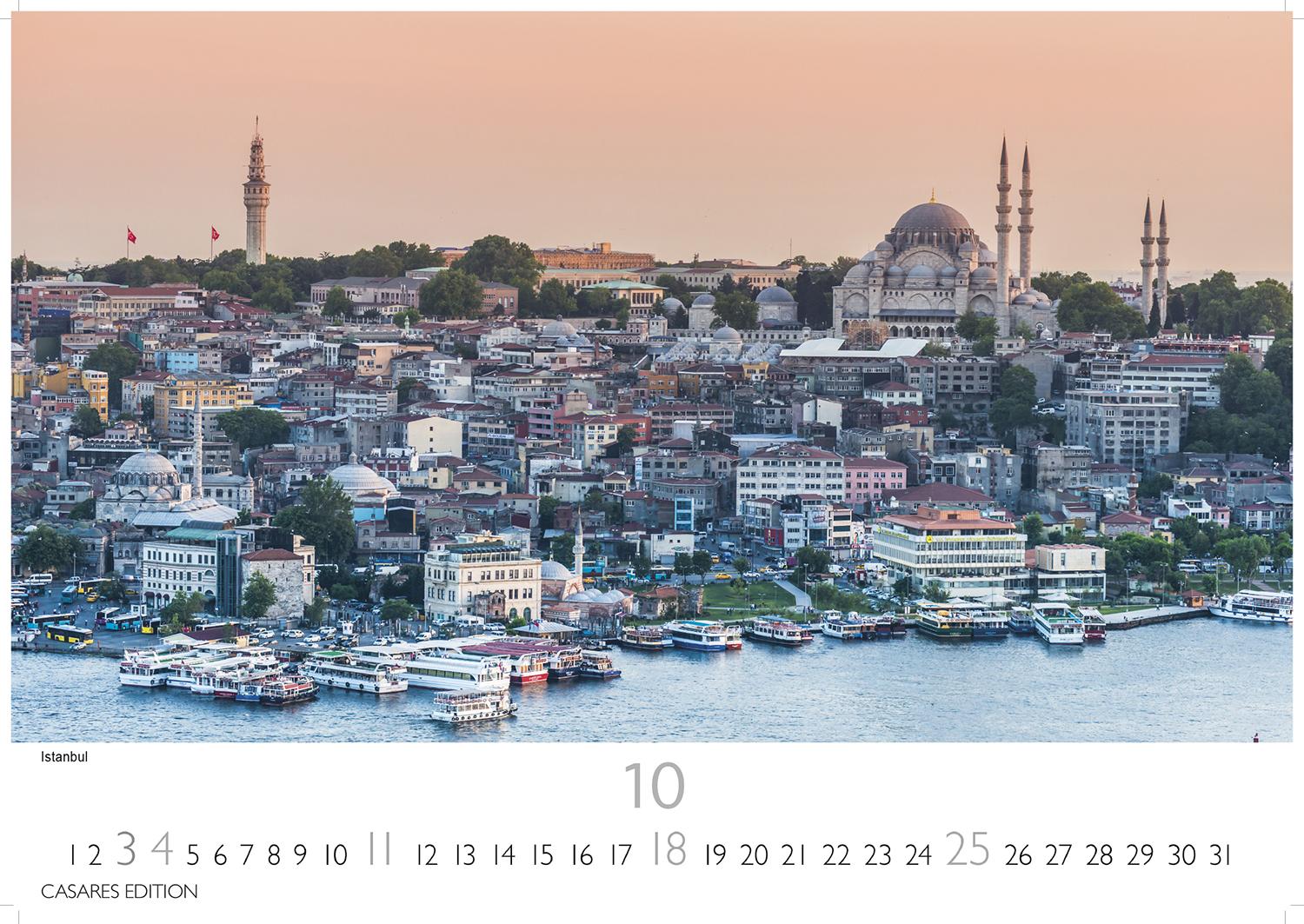 Beispielinhalt (Bild) World Capitals Kalender 2026 - Wandkalender | Fotokalender Städte 24x35cm - mit den wichtigsten Hauptstädten weltweit.