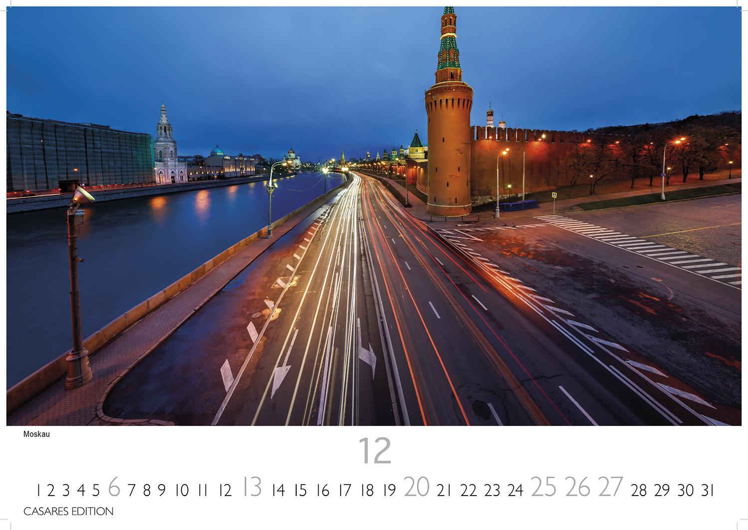 Beispielinhalt (Bild) World Capitals Kalender 2026 - Wandkalender | Fotokalender Städte 24x35cm - mit den wichtigsten Hauptstädten weltweit.