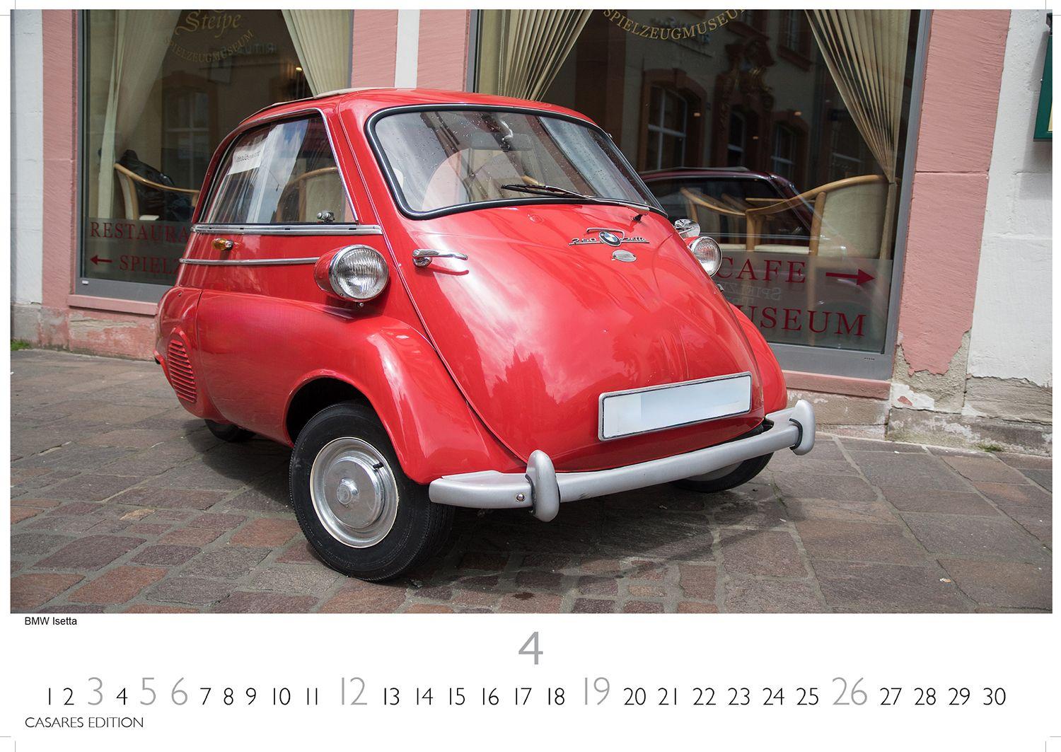 Beispielinhalt (Bild) BMW Classic Cars Kalender 2026 - Wandkalender | Fotokalender Oldtimer 24x35cm - Hochwertiger Oldtimer Kalender.