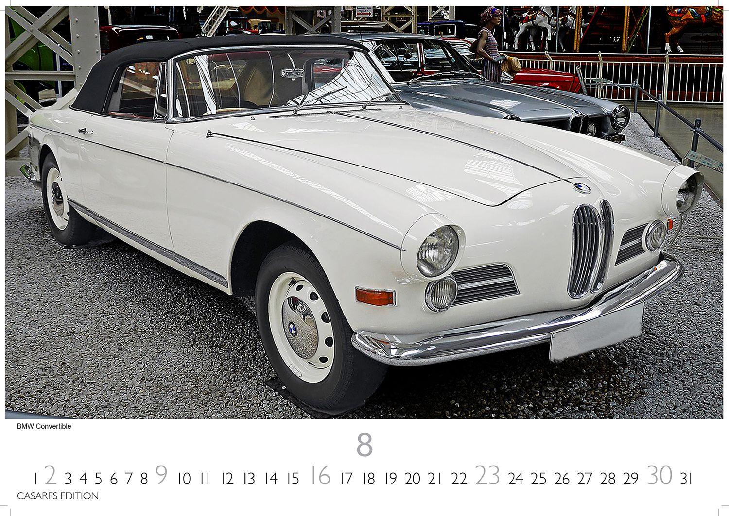Beispielinhalt (Bild) BMW Classic Cars Kalender 2026 - Wandkalender | Fotokalender Oldtimer 24x35cm - Hochwertiger Oldtimer Kalender.