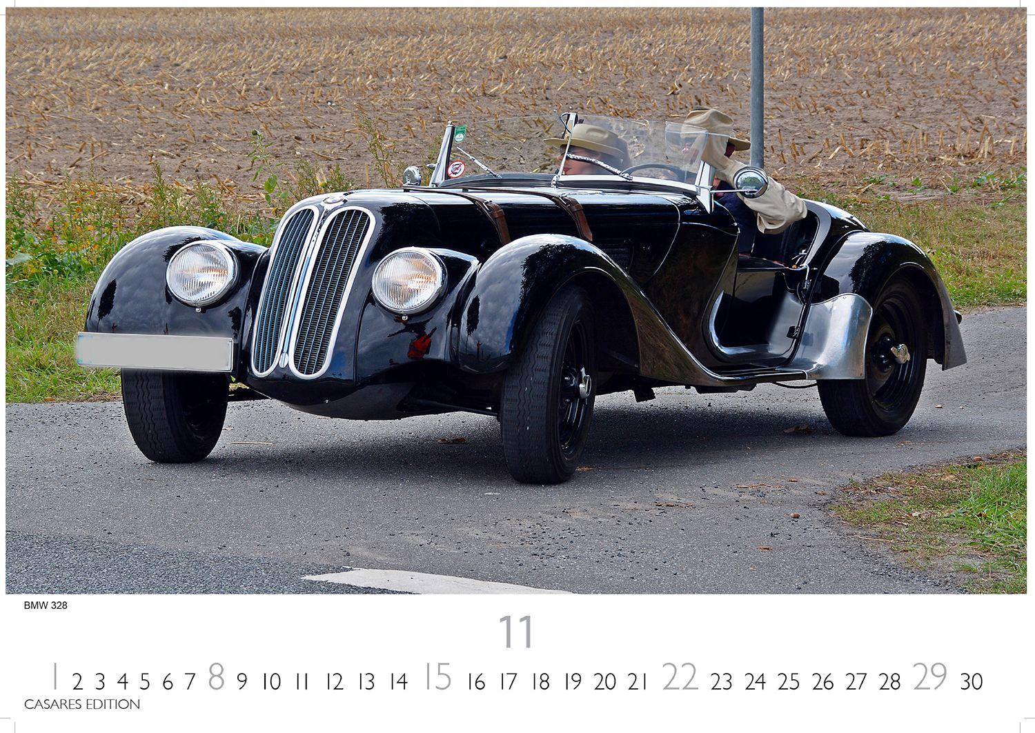 Beispielinhalt (Bild) BMW Classic Cars Kalender 2026 - Wandkalender | Fotokalender Oldtimer 24x35cm - Hochwertiger Oldtimer Kalender.