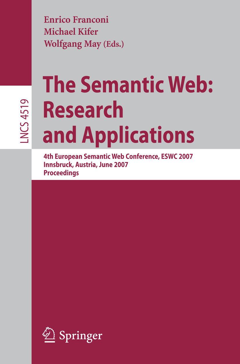 Vorderes Coverbild The Semantic Web: Research and Applications