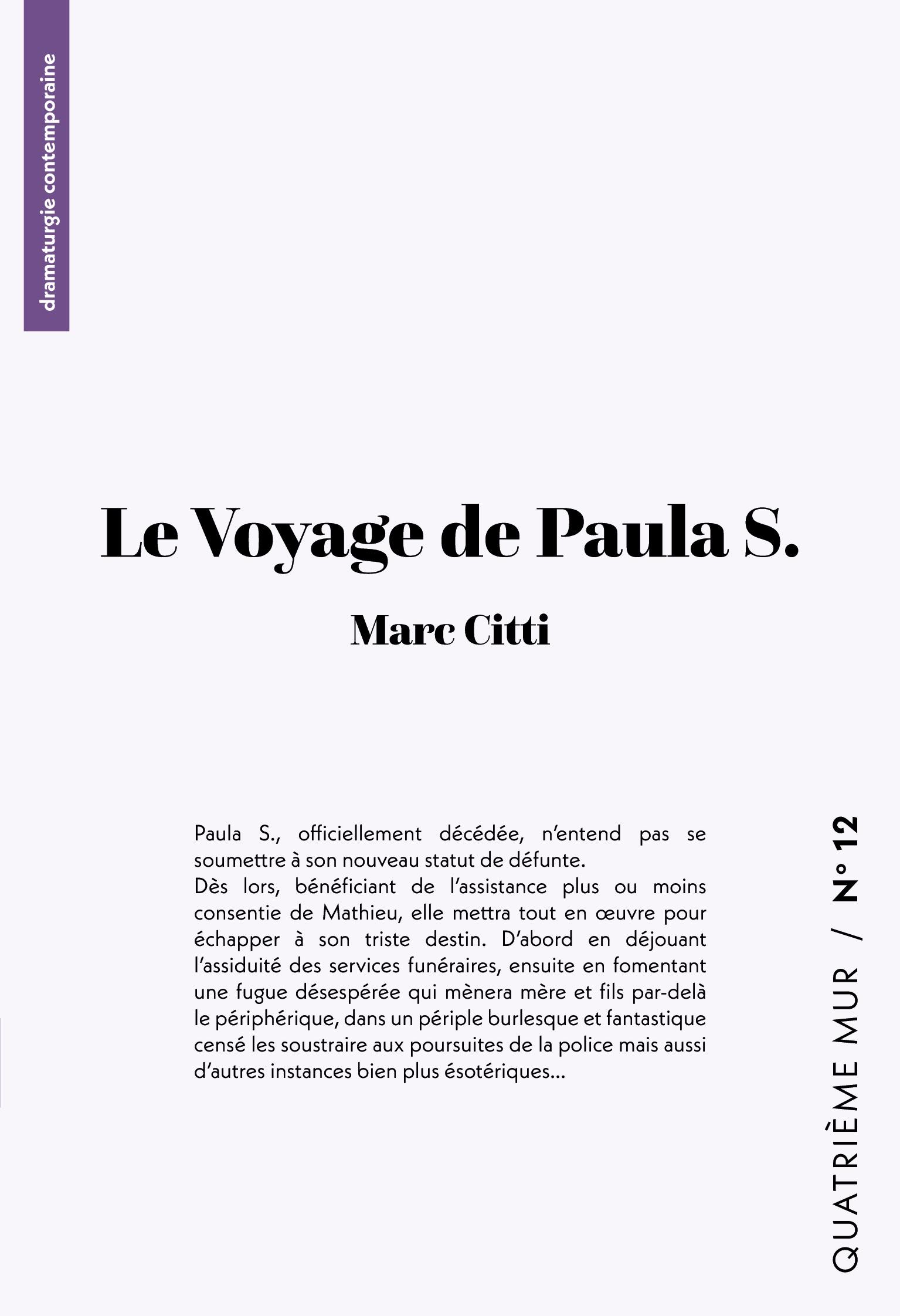 Vorderes Coverbild Le Voyage de Paula S.