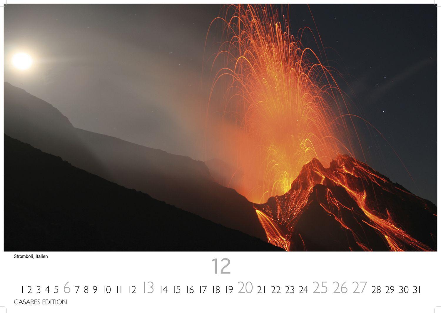 Beispielinhalt (Bild) Vulkane Kalender 2026 - Wandkalender | Fotokalender Naturkalender 24x35cm | . mit atemberaubenden Vulkan- und Naturfotografien | Perfekt für Vulkanliebhaber & Naturschätze.