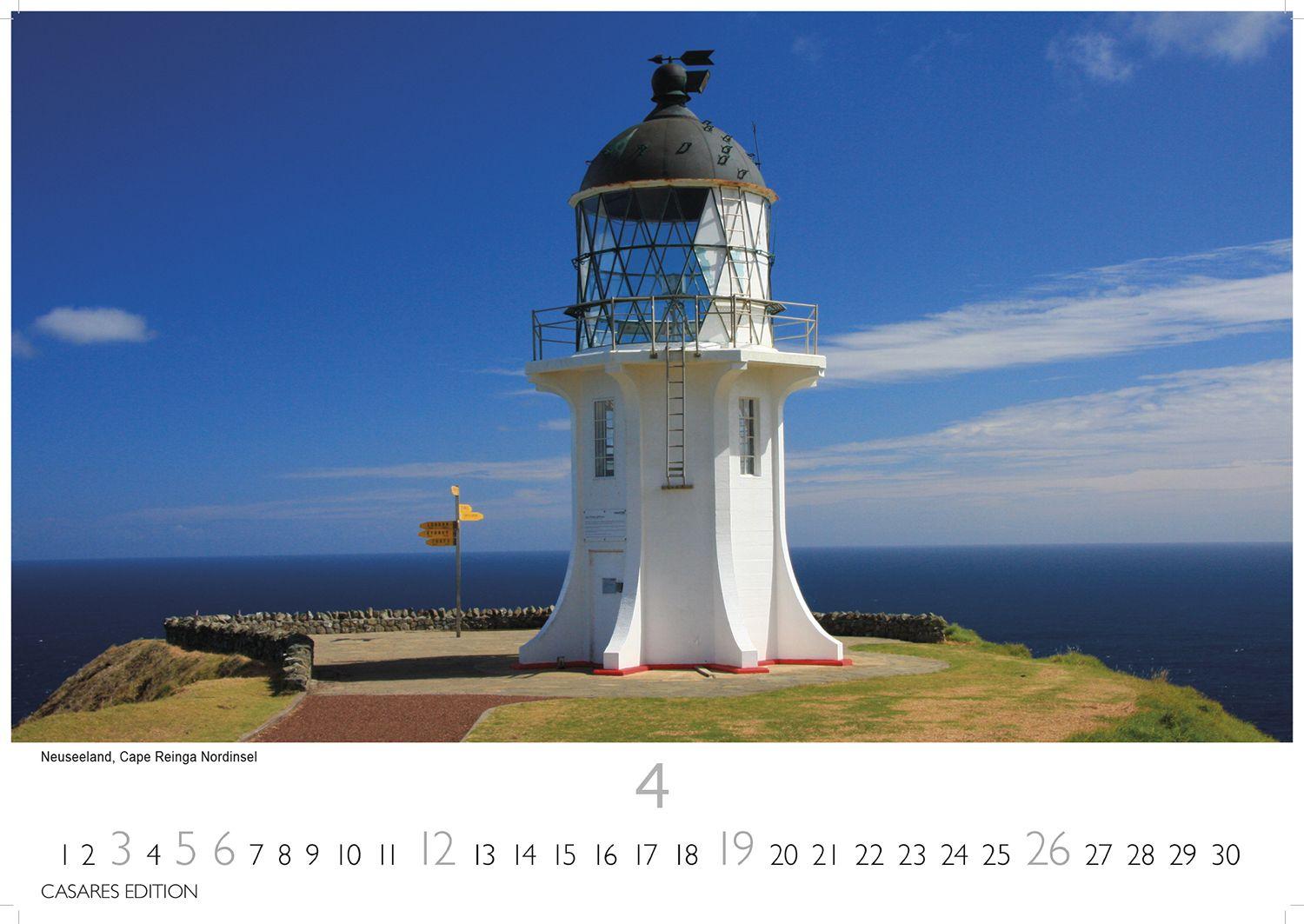 Beispielinhalt (Bild) Leuchttürme Kalender 2026 - Wandkalender | Fotokalender Naturkalender 24x35cm - Hochwertiger . 2026 - mit beeindruckenden Fotografien von Leuchttürmen weltweit.