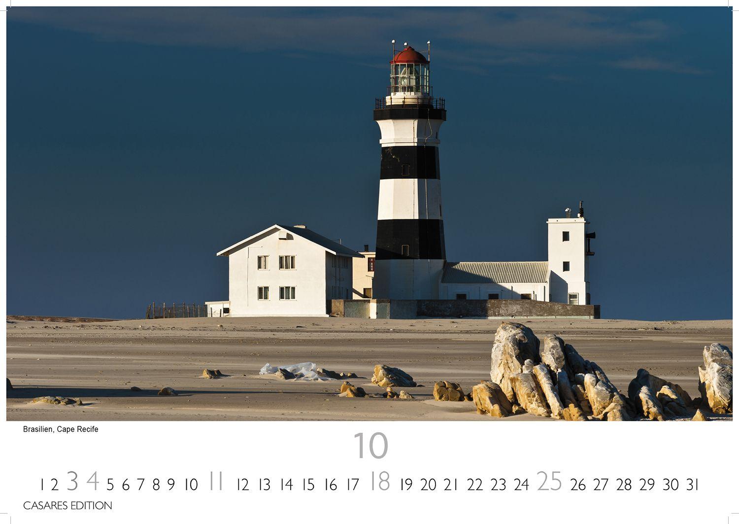 Beispielinhalt (Bild) Leuchttürme Kalender 2026 - Wandkalender | Fotokalender Naturkalender 24x35cm - Hochwertiger . 2026 - mit beeindruckenden Fotografien von Leuchttürmen weltweit.