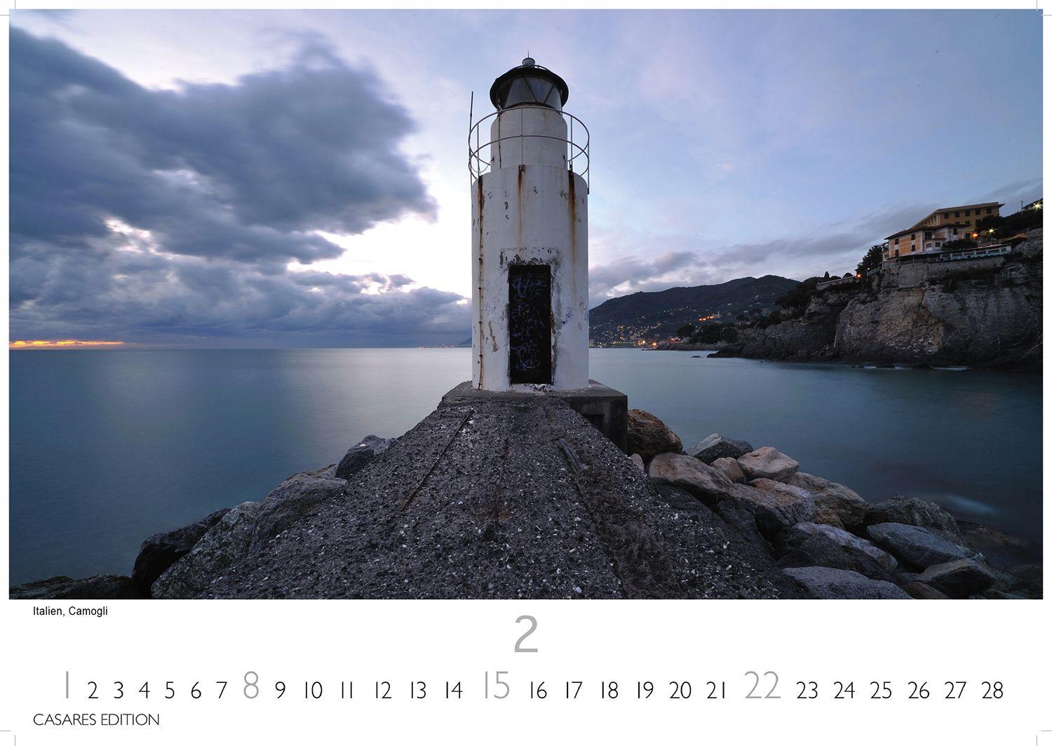 Beispielinhalt (Bild) Leuchttürme Kalender 2026 - Wandkalender | Fotokalender Naturkalender 24x35cm - Hochwertiger . 2026 - mit beeindruckenden Fotografien von Leuchttürmen weltweit.