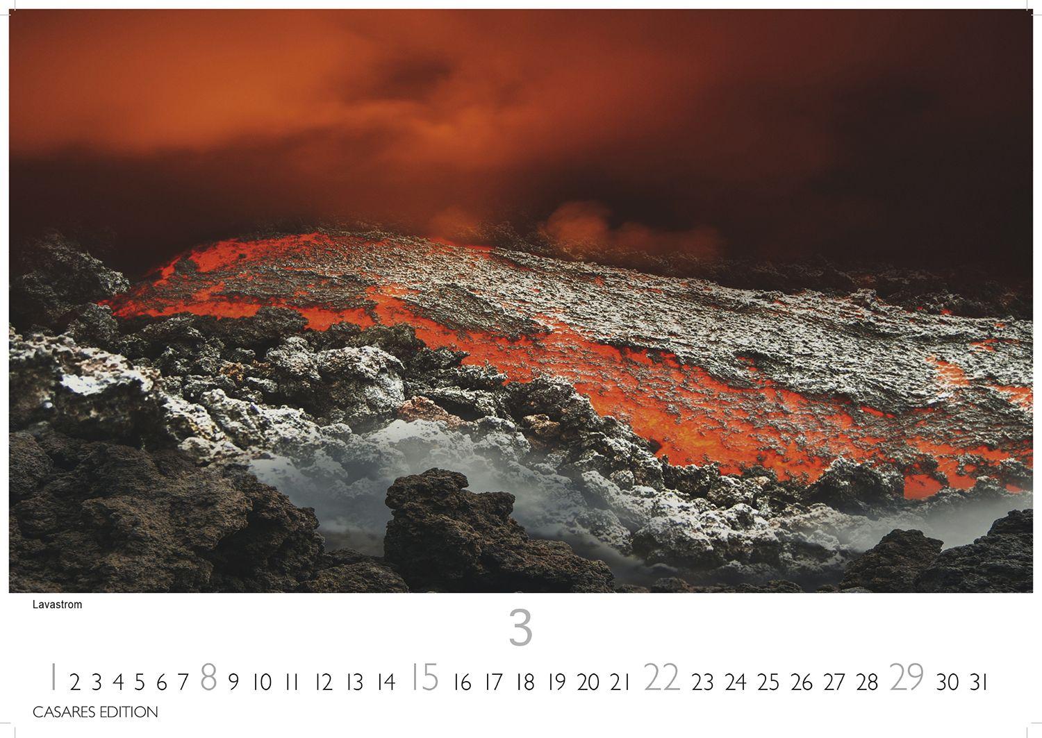 Beispielinhalt (Bild) Vulkane Kalender 2026 - Wandkalender | Fotokalender Naturkalender 35x50cm Grosses Format | . mit atemberaubenden Vulkan- und Naturfotografien | Perfekt für Vulkanliebhaber & Naturschätze.