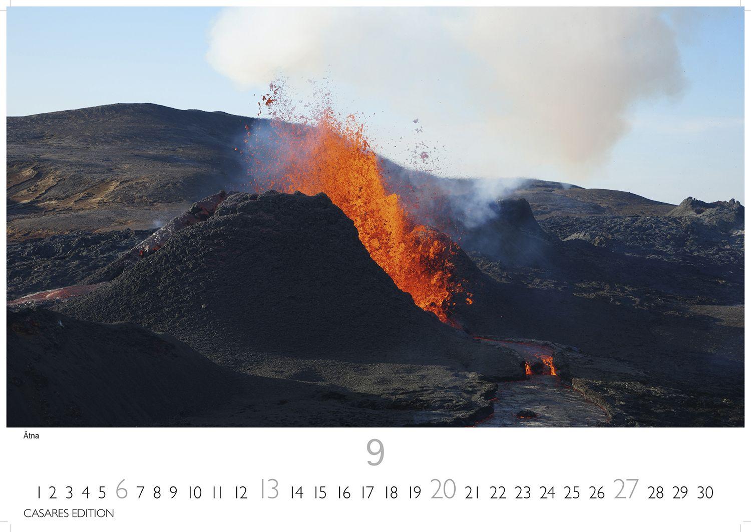 Beispielinhalt (Bild) Vulkane Kalender 2026 - Wandkalender | Fotokalender Naturkalender 35x50cm Grosses Format | . mit atemberaubenden Vulkan- und Naturfotografien | Perfekt für Vulkanliebhaber & Naturschätze.