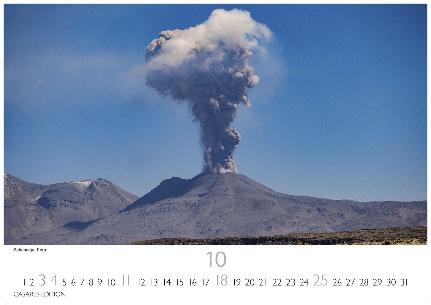 Beispielinhalt (Bild) Vulkane Kalender 2026 - Wandkalender | Fotokalender Naturkalender 35x50cm Grosses Format | . mit atemberaubenden Vulkan- und Naturfotografien | Perfekt für Vulkanliebhaber & Naturschätze.