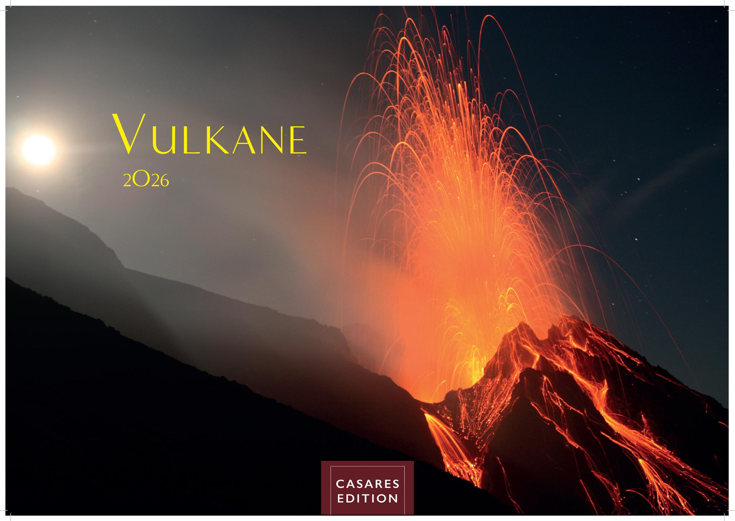 Vorderes Coverbild Vulkane Kalender 2026 - Wandkalender | Fotokalender Naturkalender 35x50cm Grosses Format | . mit atemberaubenden Vulkan- und Naturfotografien | Perfekt für Vulkanliebhaber & Naturschätze.