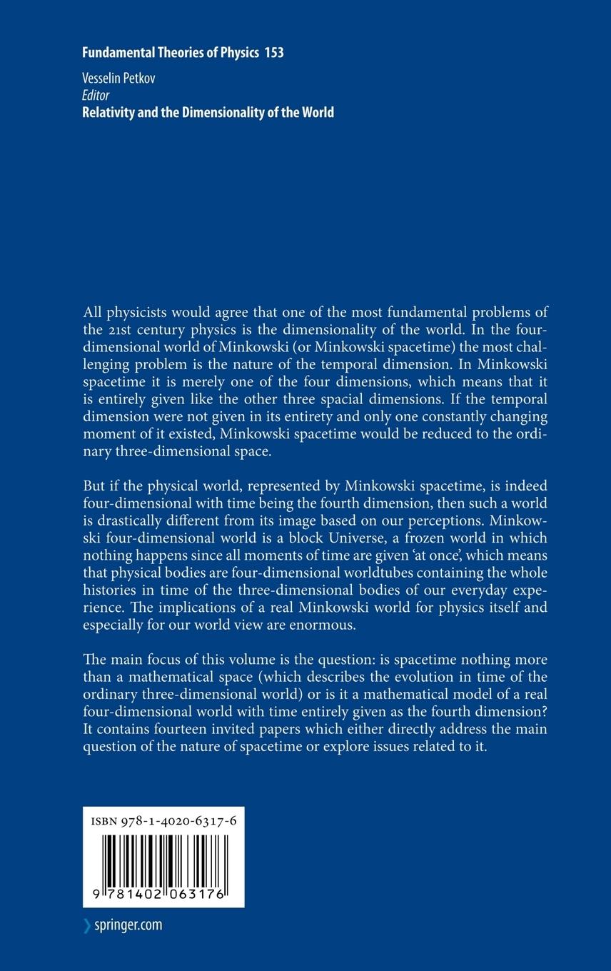 Rückseitencover Relativity and the Dimensionality of the World