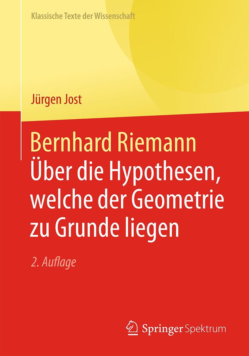 Vorderes Coverbild Bernhard Riemann - Über die Hypothesen, welche der Geometrie zu Grunde liegen