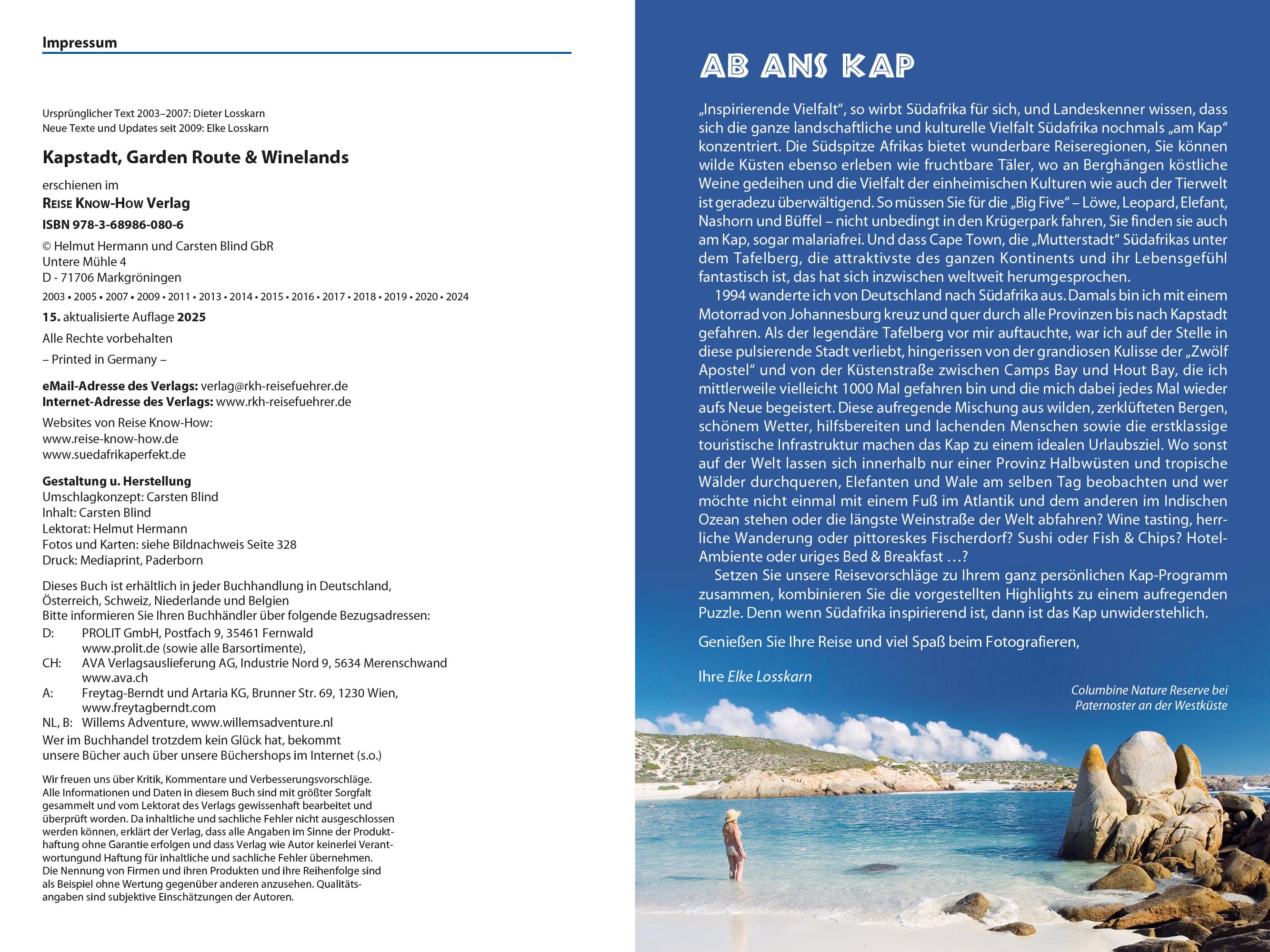 Beispielinhalt (Bild) Reise Know-How Reiseführer Südafrika - Kapstadt, Garden Route & Winelands