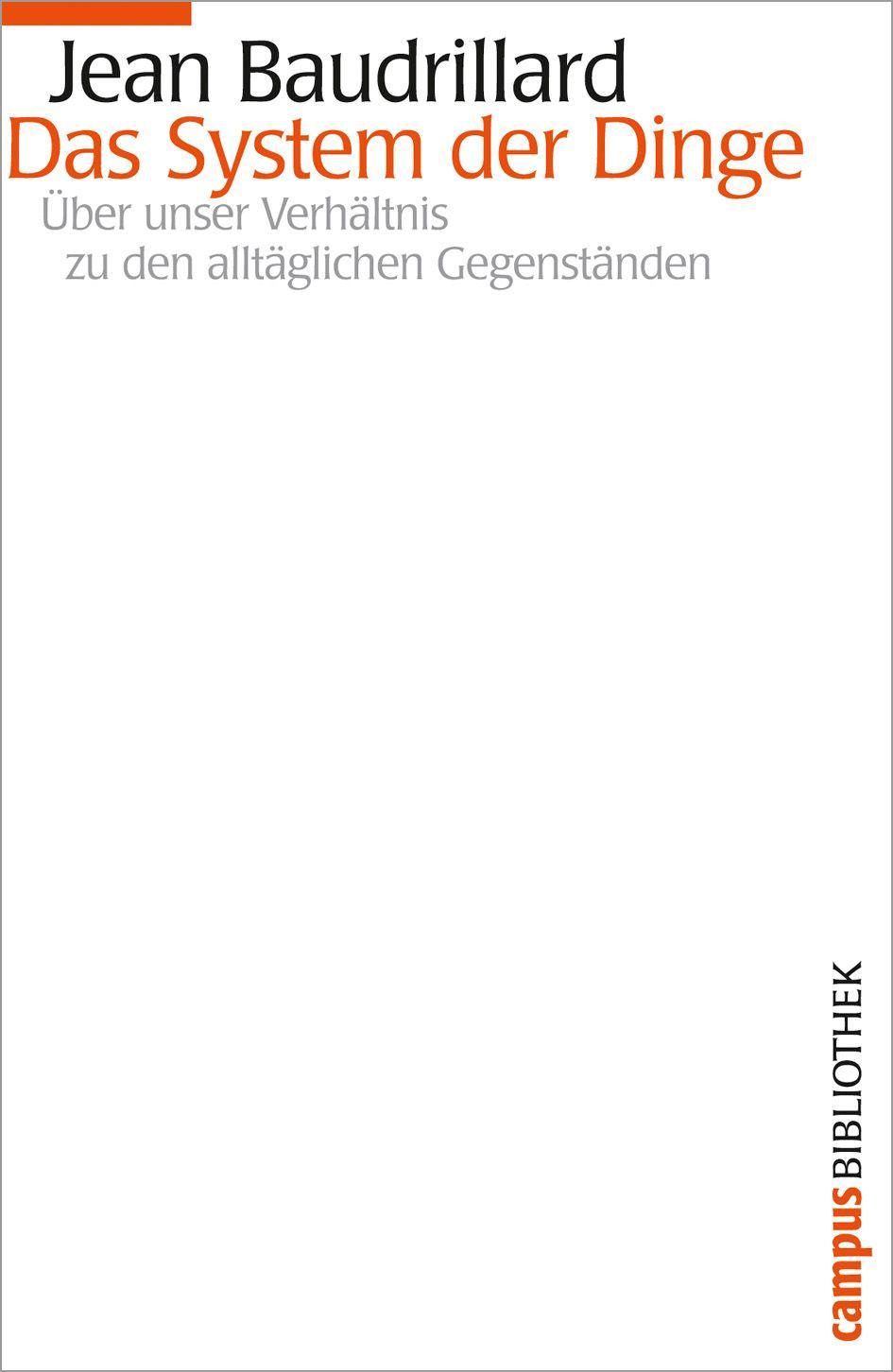 Vorderes Coverbild Das System der Dinge