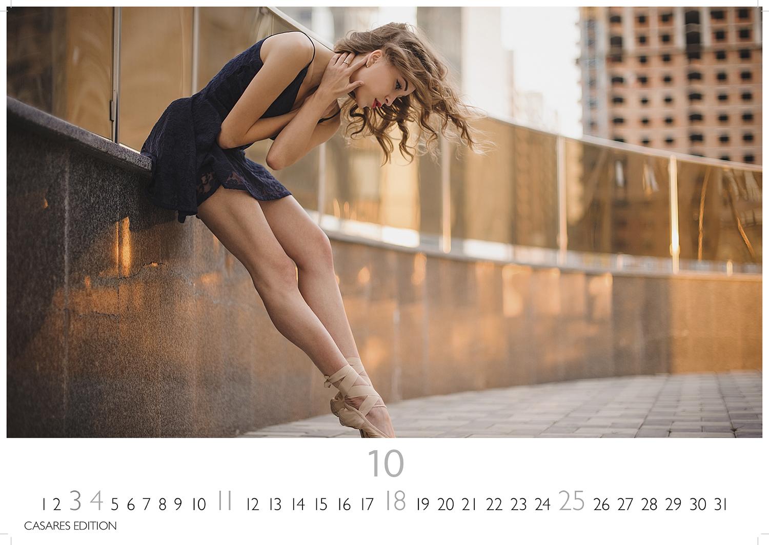 Beispielinhalt (Bild) Ballett Kalender 2026 - Wandkalender | Fotokalender Kunst 24x35cm - Eleganter Ballett - Ästhetik & Ballettkunst für jeden Monat.