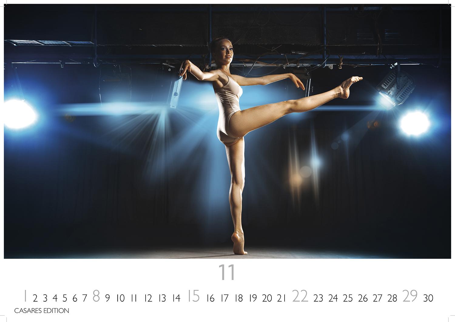 Beispielinhalt (Bild) Ballett Kalender 2026 - Wandkalender | Fotokalender Kunst 24x35cm - Eleganter Ballett - Ästhetik & Ballettkunst für jeden Monat.