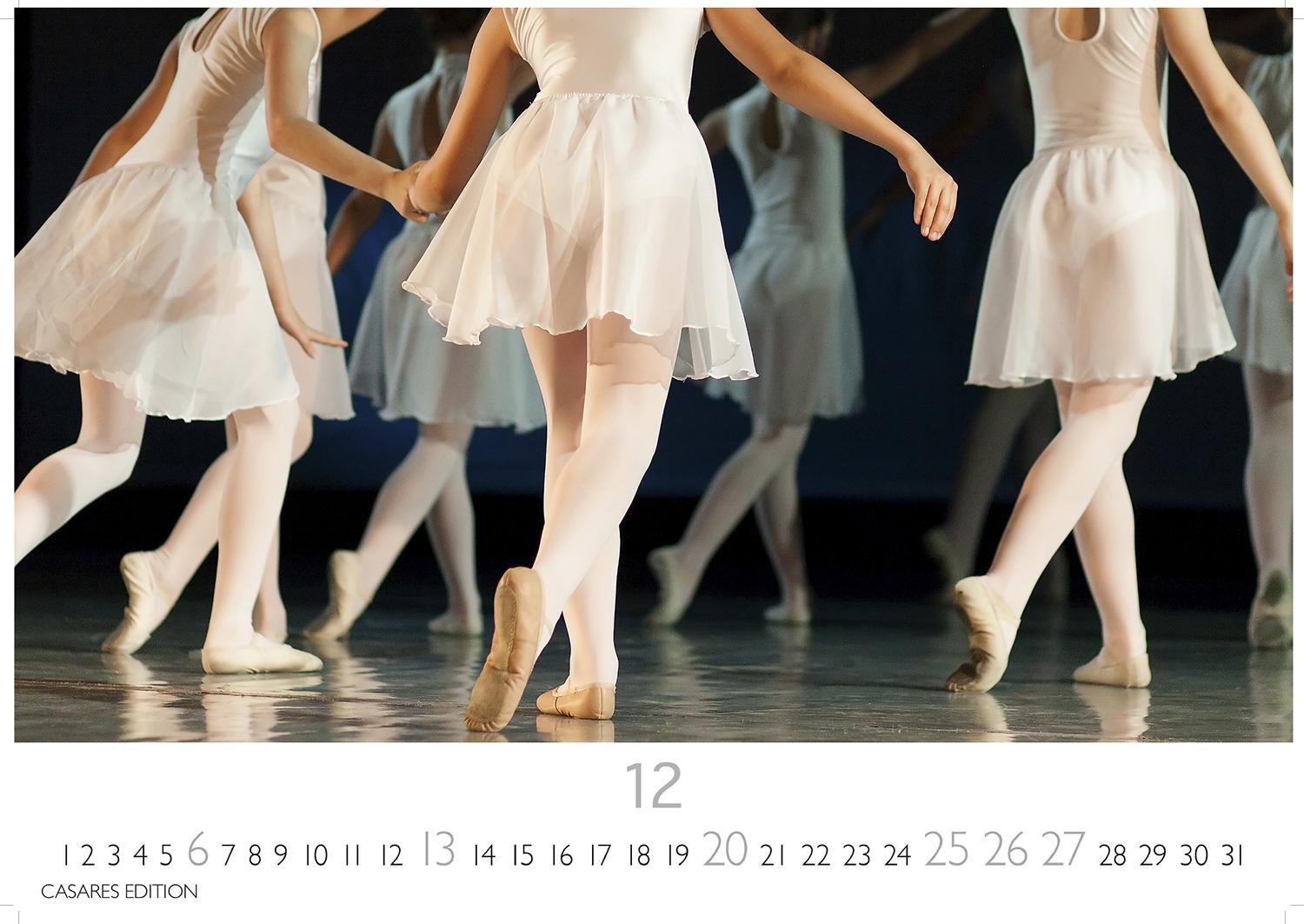 Beispielinhalt (Bild) Ballett Kalender 2026 - Wandkalender | Fotokalender Kunst 24x35cm - Eleganter Ballett - Ästhetik & Ballettkunst für jeden Monat.