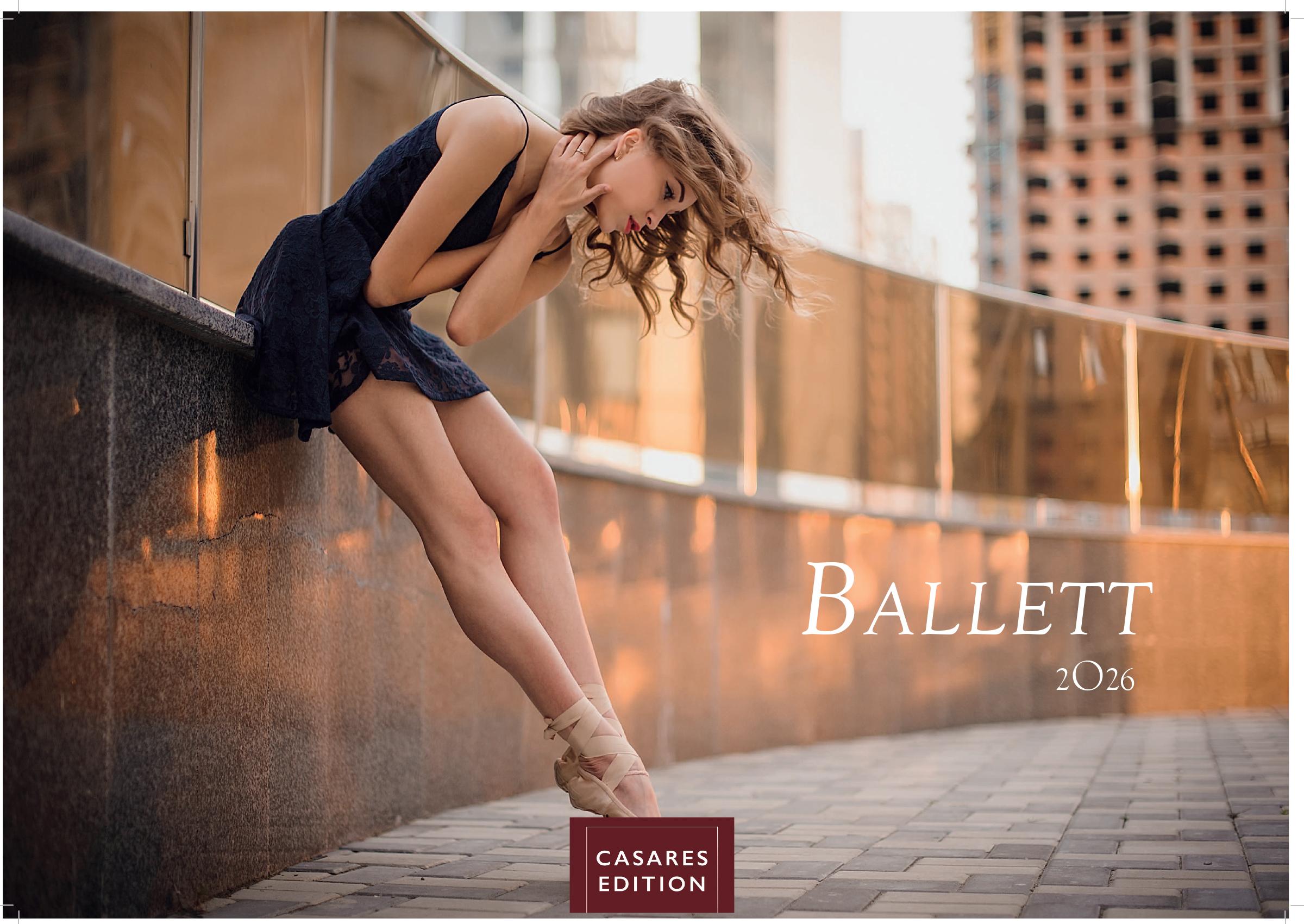Vorderes Coverbild Ballett Kalender 2026 - Wandkalender | Fotokalender Kunst 24x35cm - Eleganter Ballett - Ästhetik & Ballettkunst für jeden Monat.