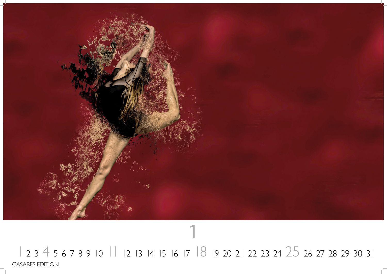 Beispielinhalt (Bild) Dance Kalender 2026 - Wandkalender | Fotokalender | Tanzkalender Kunst 24x35cm - Inspirierender . für Tanzbegeisterte, Perfekt für Zuhause & Büro.