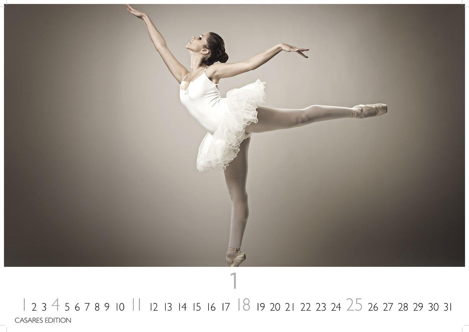 Beispielinhalt (Bild) Ballett Kalender 2026 - Wandkalender | Fotokalender | Tanzkalender Kunst 35x50cm Grosses Format - Eleganter Ballett - Ästhetik & Ballettkunst für jeden Monat