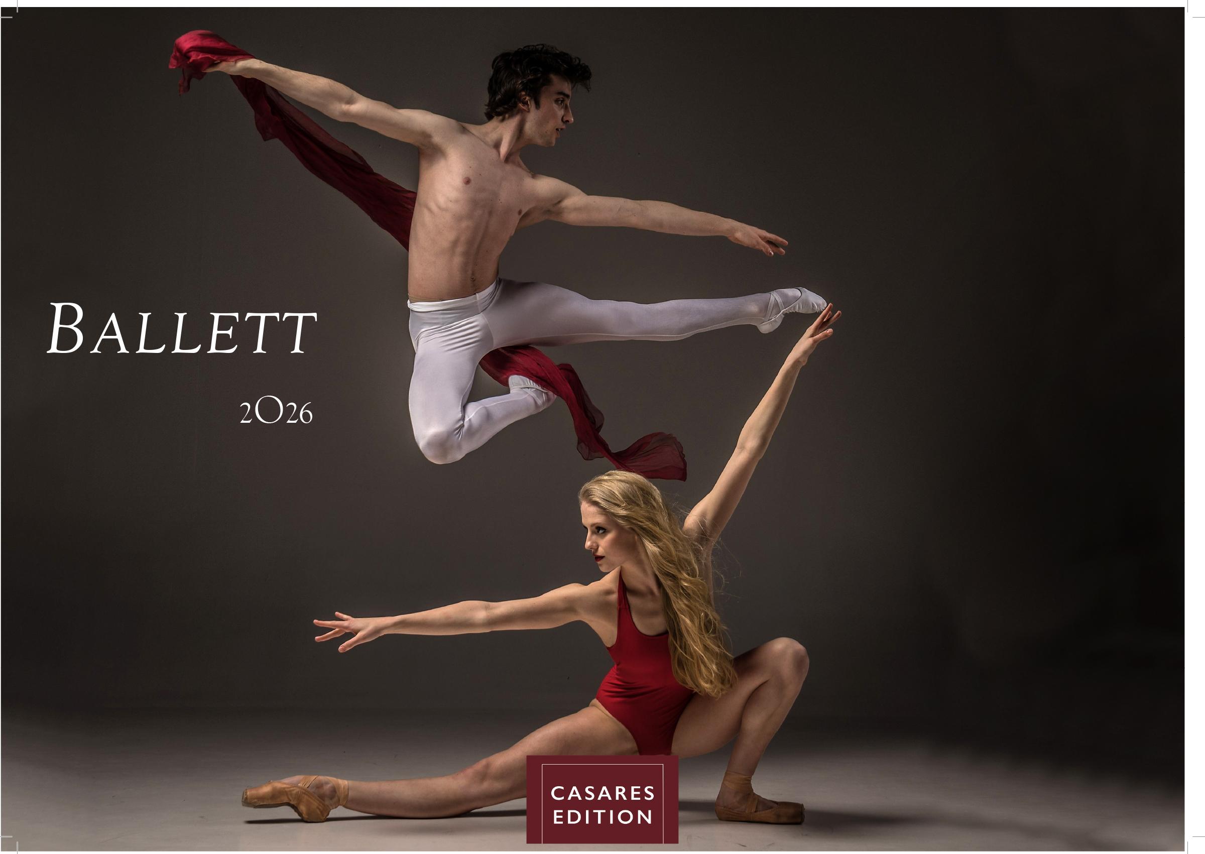 Vorderes Coverbild Ballett Kalender 2026 - Wandkalender | Fotokalender | Tanzkalender Kunst 35x50cm Grosses Format - Eleganter Ballett - Ästhetik & Ballettkunst für jeden Monat