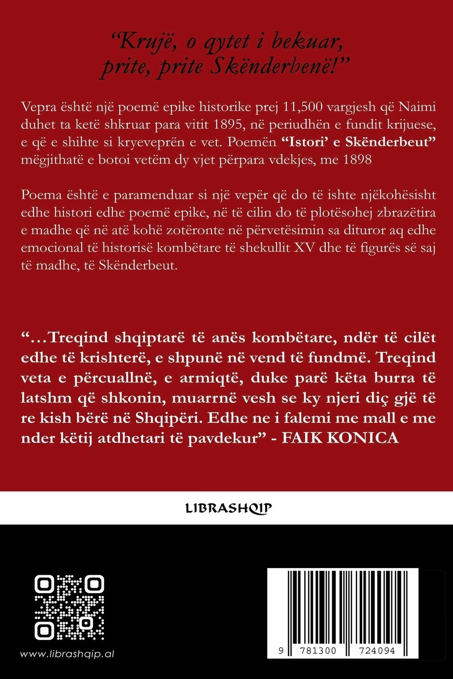 Rückseitencover Histori e Skënderbeut