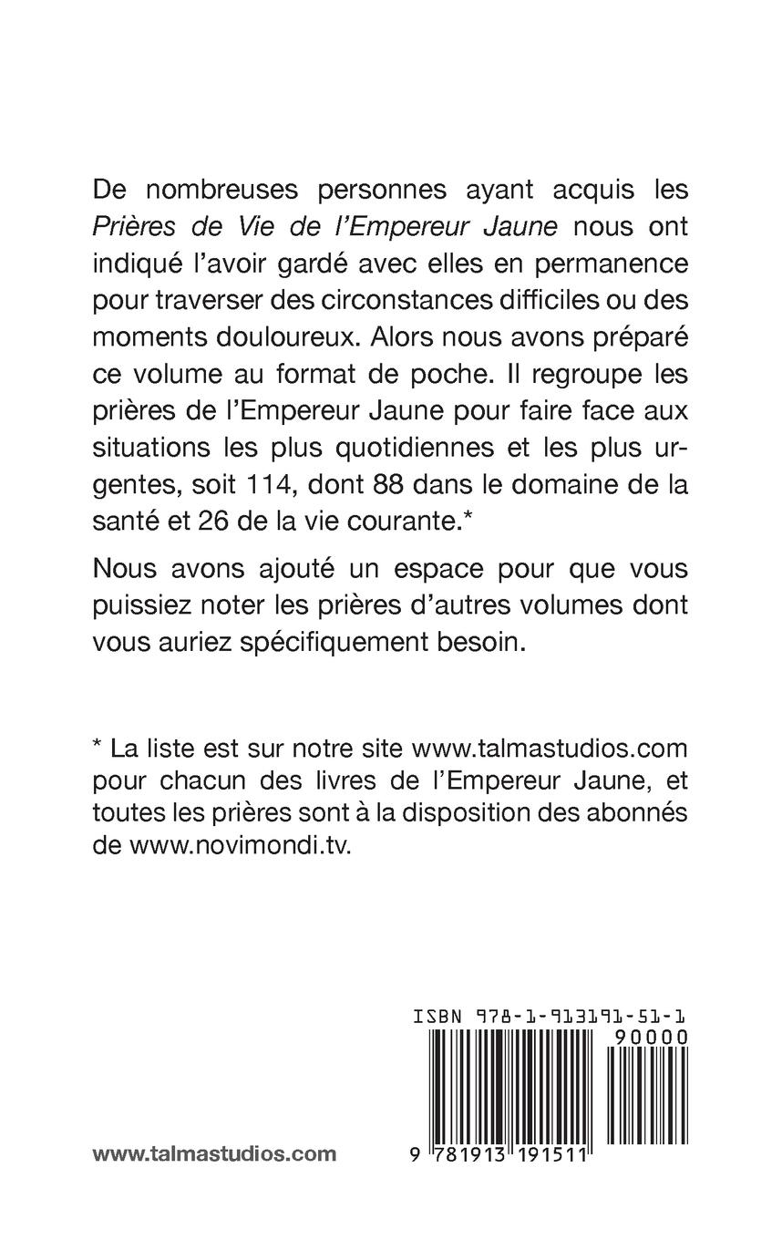 Rückseitencover Prieres de Secours de l'Empereur Jaune