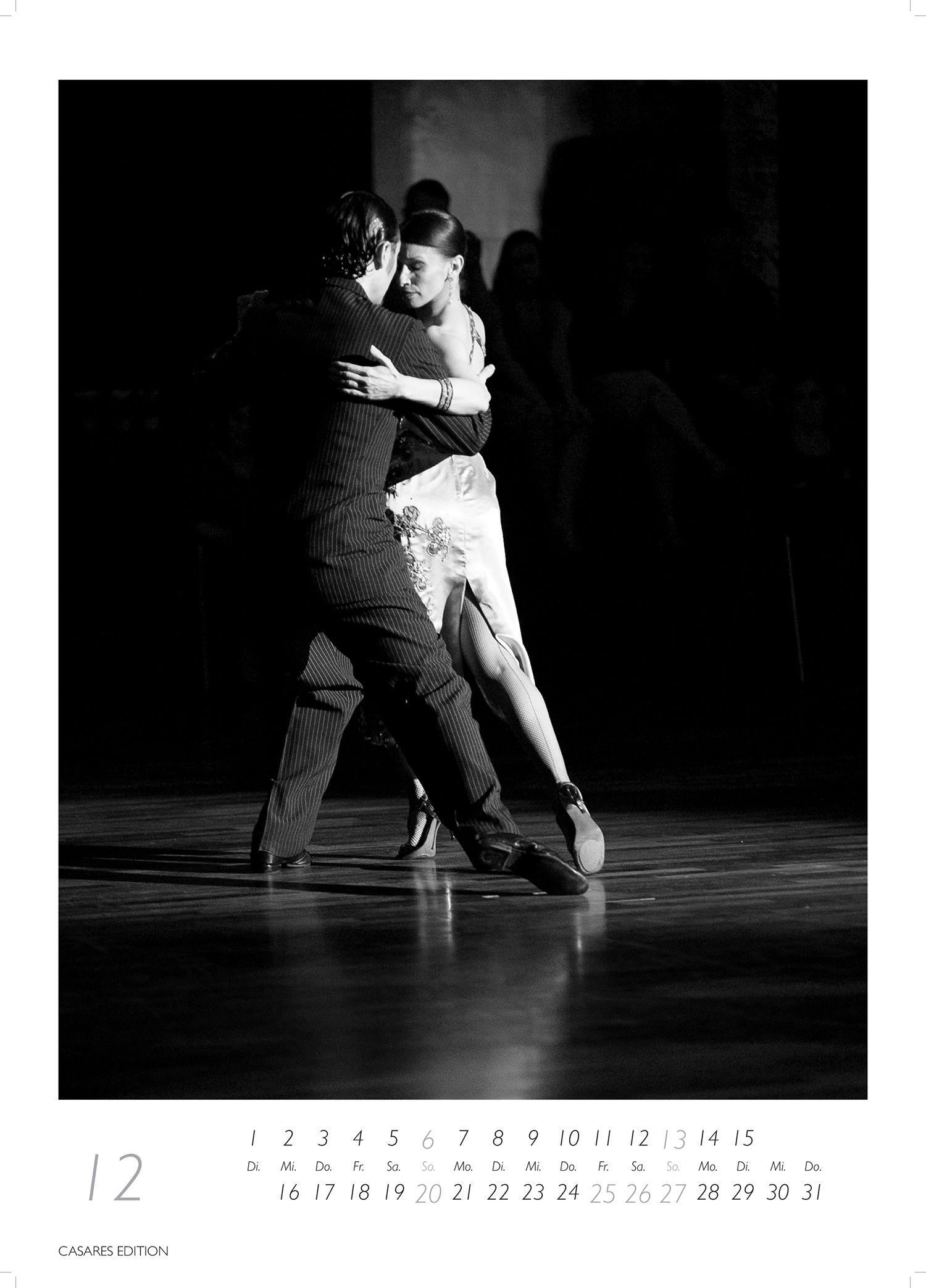 Beispielinhalt (Bild) Tango schwarz-weiss Kalender 2026 - Wandkalender | Fotokalender |Tanzkalender Südamerika 42x59cm Grosses Format - Erleben Sie den Zauber des Tangos - Eleganz, Leidenschaft & kulturelle Tiefe in einem hochwertigen Kalender.