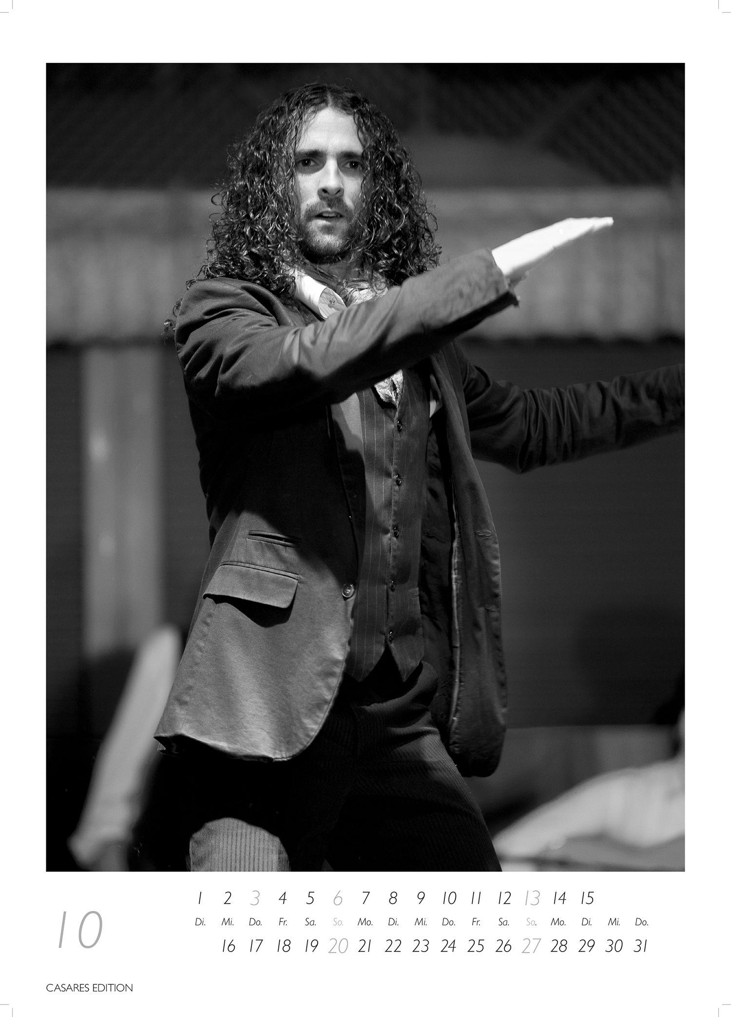 Beispielinhalt (Bild) Flamenco schwarz-weiss Kalender 2026 - Wandkalender | Fotokalender | Tanzkalender| Spanien 42x59cm - . mit eindrucksvollen Flamenco-Fotos, Tanz & Musik - Perfekt für Fans spanischer Kultur & Andalusien.