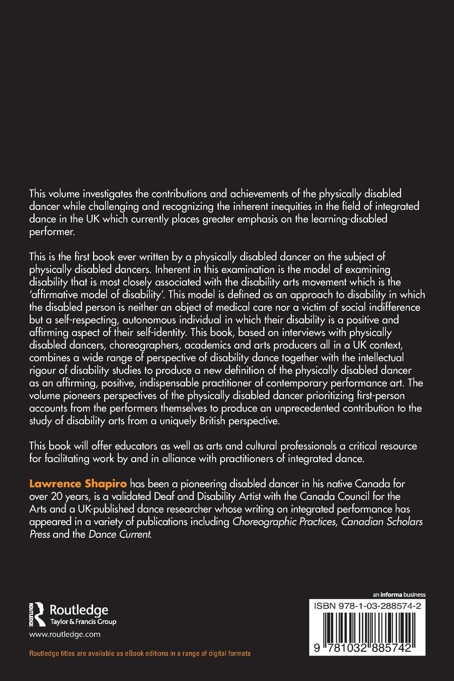 Rückseitencover The Physically Disabled Dancer and the Affirmative Model of Disability