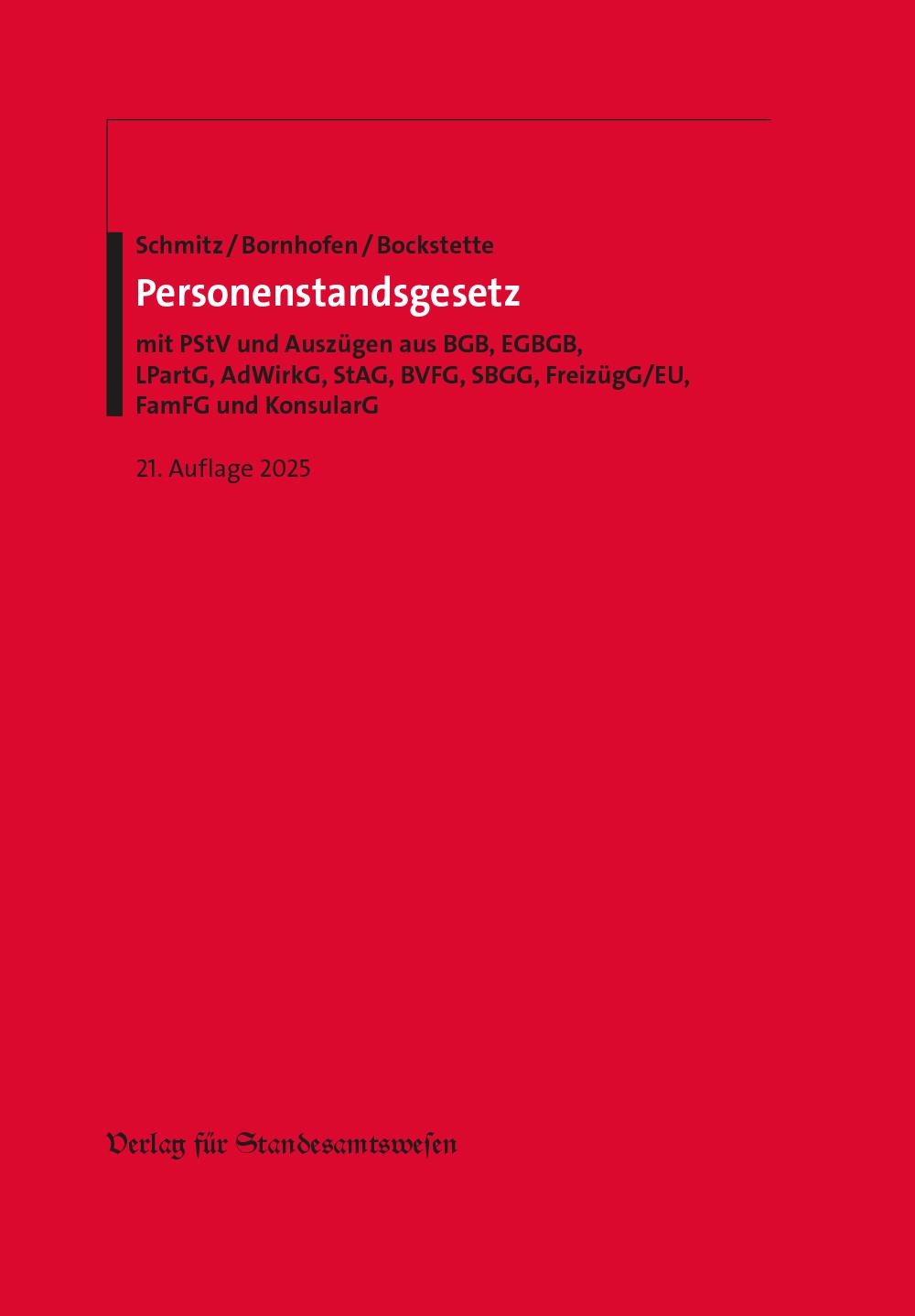 Vorderes Coverbild Personenstandsgesetz