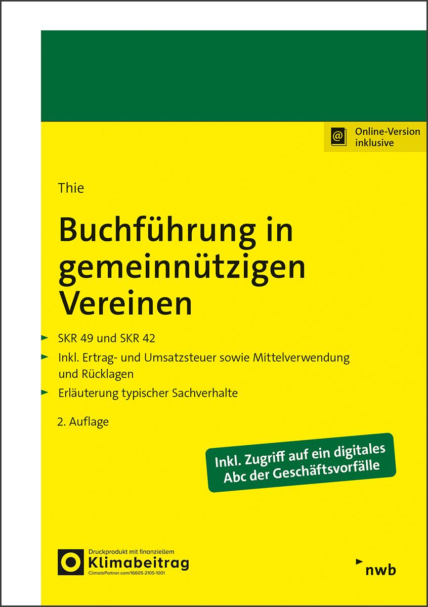 Vorderes Coverbild Buchführung in gemeinnützigen Vereinen