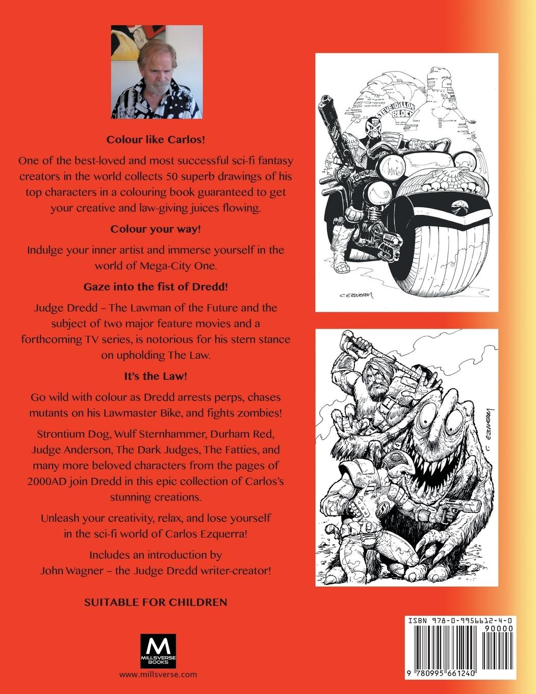 Rückseitencover Carlos Ezquerra's 2000ad & Judge Dredd Colouring Book
