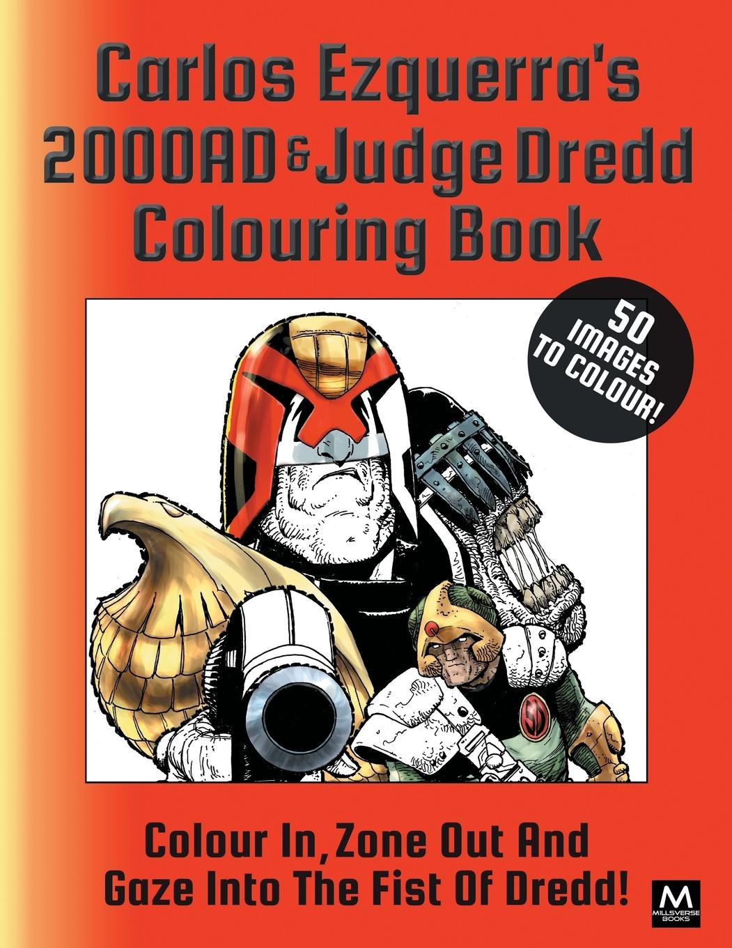 Vorderes Coverbild Carlos Ezquerra's 2000ad & Judge Dredd Colouring Book