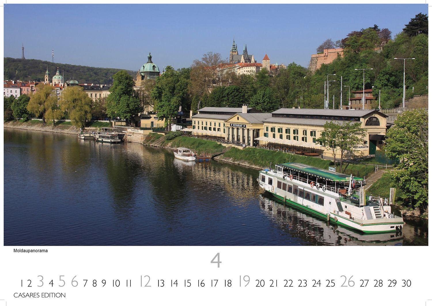 Beispielinhalt (Bild) Prag Kalender 2026 - Wandkalender | Fotokalender 35x50cm Grosses Format - Hochwertige Fotos von Prags bekanntesten Bauwerken, historischen Plätzen und malerischen Ecken