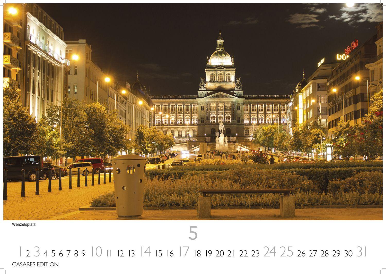 Beispielinhalt (Bild) Prag Kalender 2026 - Wandkalender | Fotokalender 35x50cm Grosses Format - Hochwertige Fotos von Prags bekanntesten Bauwerken, historischen Plätzen und malerischen Ecken