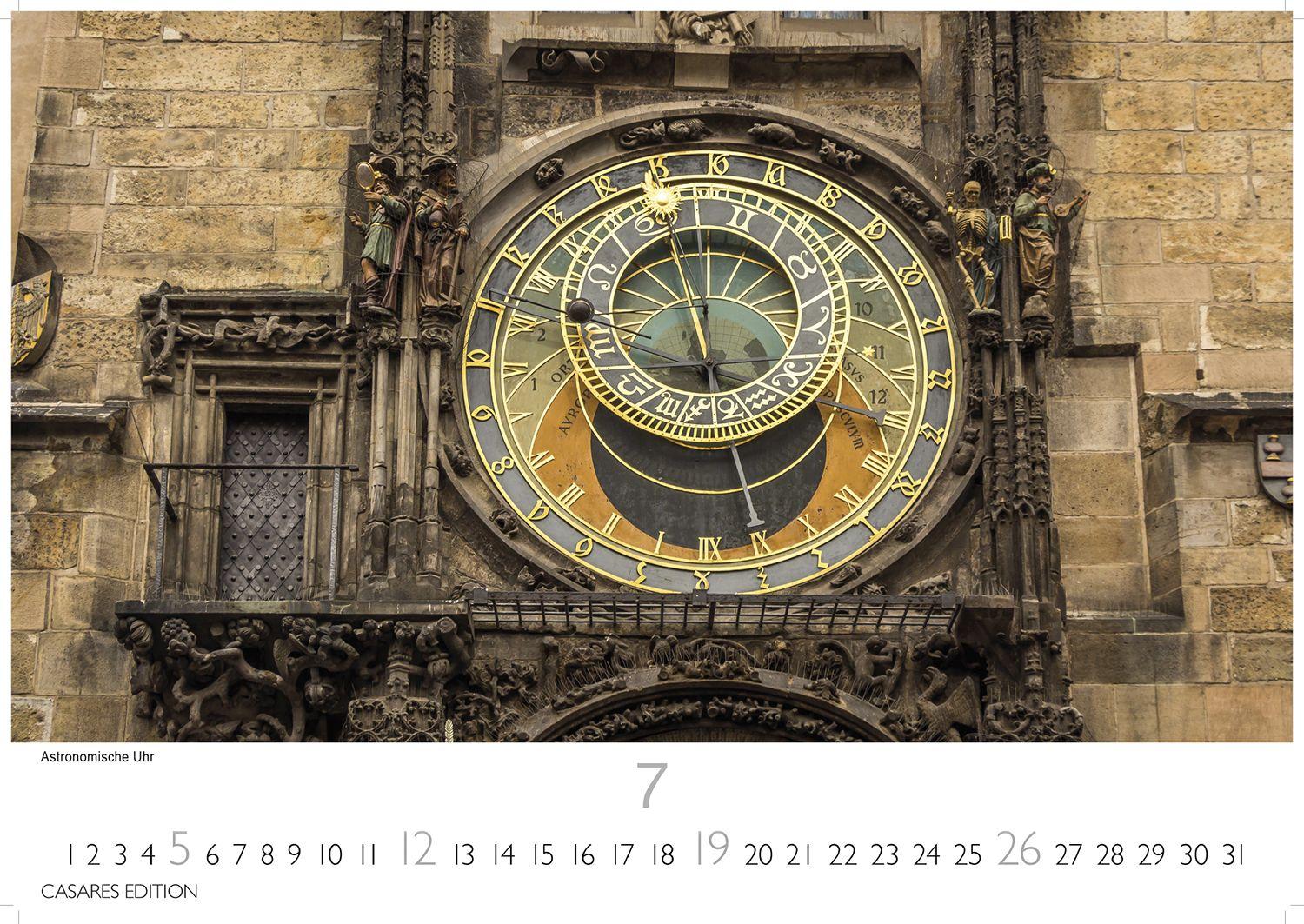 Beispielinhalt (Bild) Prag Kalender 2026 - Wandkalender | Fotokalender 35x50cm Grosses Format - Hochwertige Fotos von Prags bekanntesten Bauwerken, historischen Plätzen und malerischen Ecken