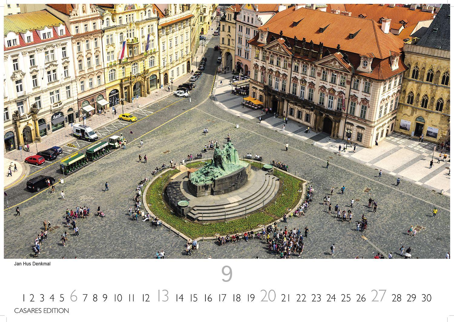 Beispielinhalt (Bild) Prag Kalender 2026 - Wandkalender | Fotokalender 35x50cm Grosses Format - Hochwertige Fotos von Prags bekanntesten Bauwerken, historischen Plätzen und malerischen Ecken