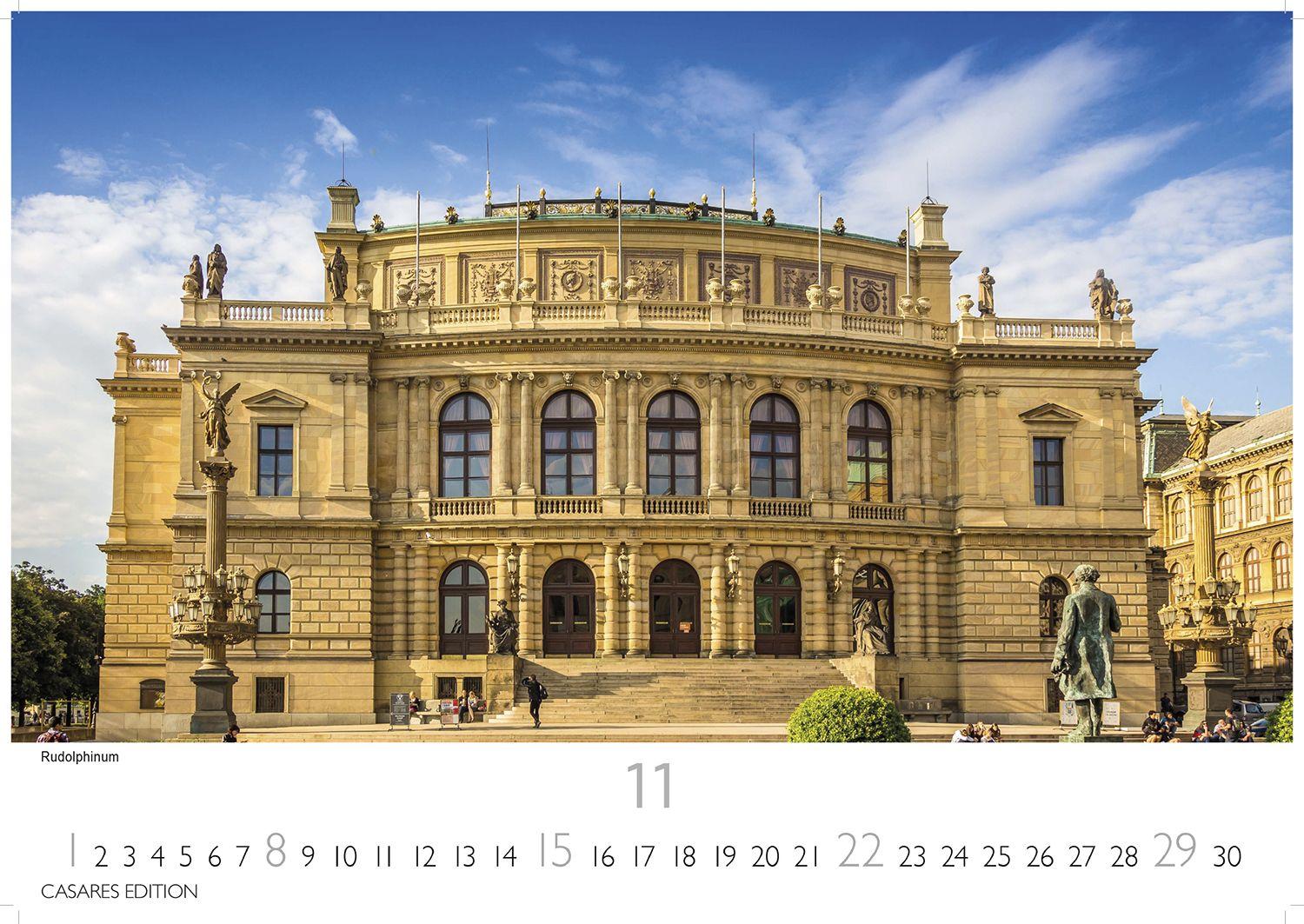 Beispielinhalt (Bild) Prag Kalender 2026 - Wandkalender | Fotokalender 35x50cm Grosses Format - Hochwertige Fotos von Prags bekanntesten Bauwerken, historischen Plätzen und malerischen Ecken