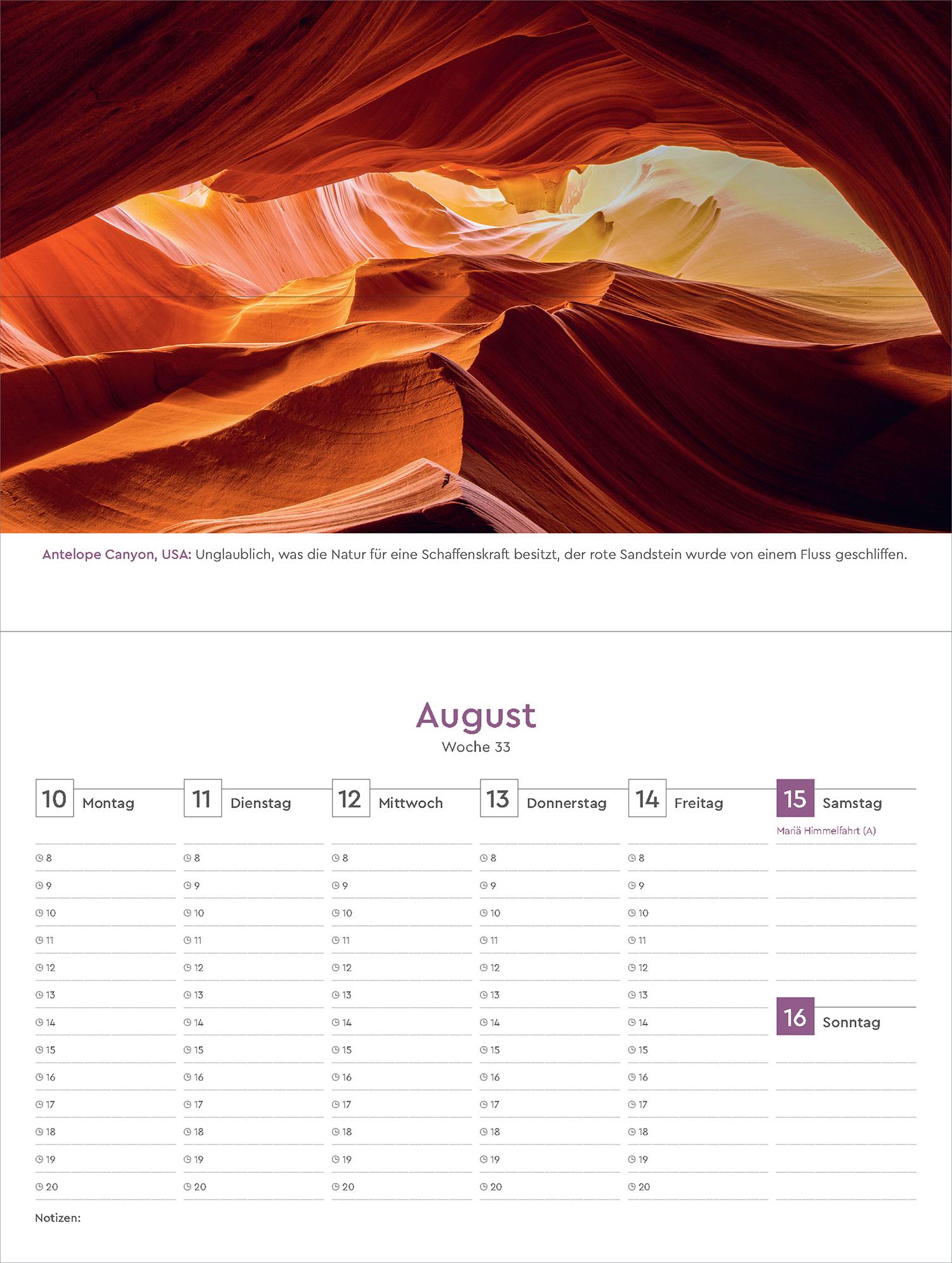 Beispielinhalt (Bild) Farben der Erde - KUNTH Tischkalender 2026