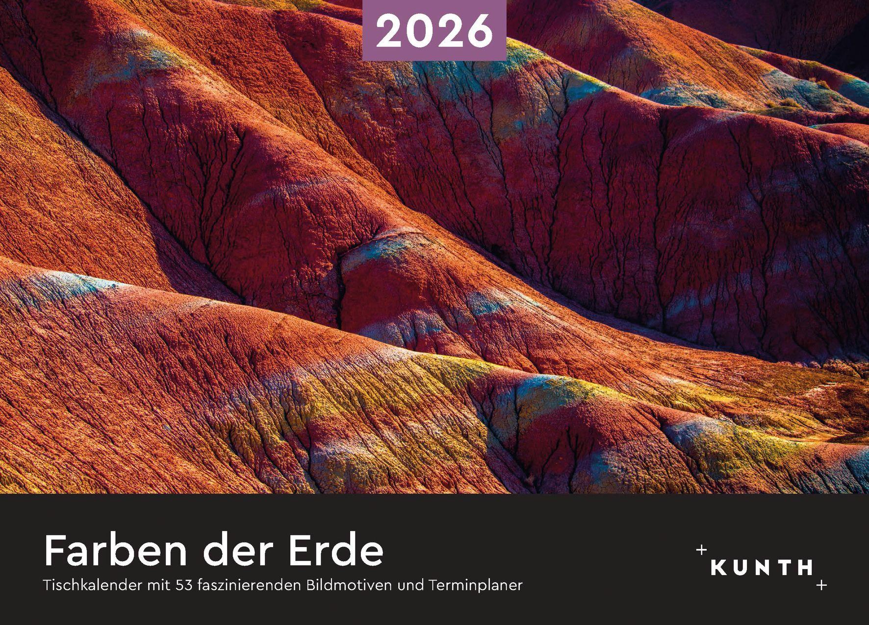 Vorderes Coverbild Farben der Erde - KUNTH Tischkalender 2026