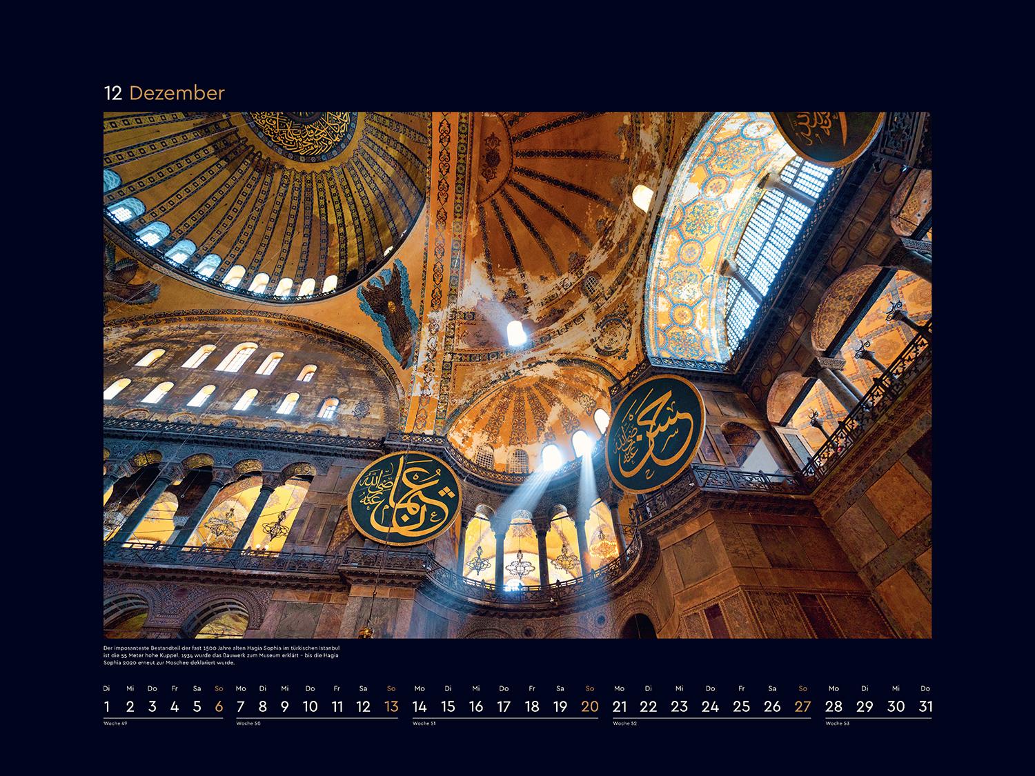 Beispielinhalt (Bild) Erbe der Menschheit - KUNTH Wandkalender 2026
