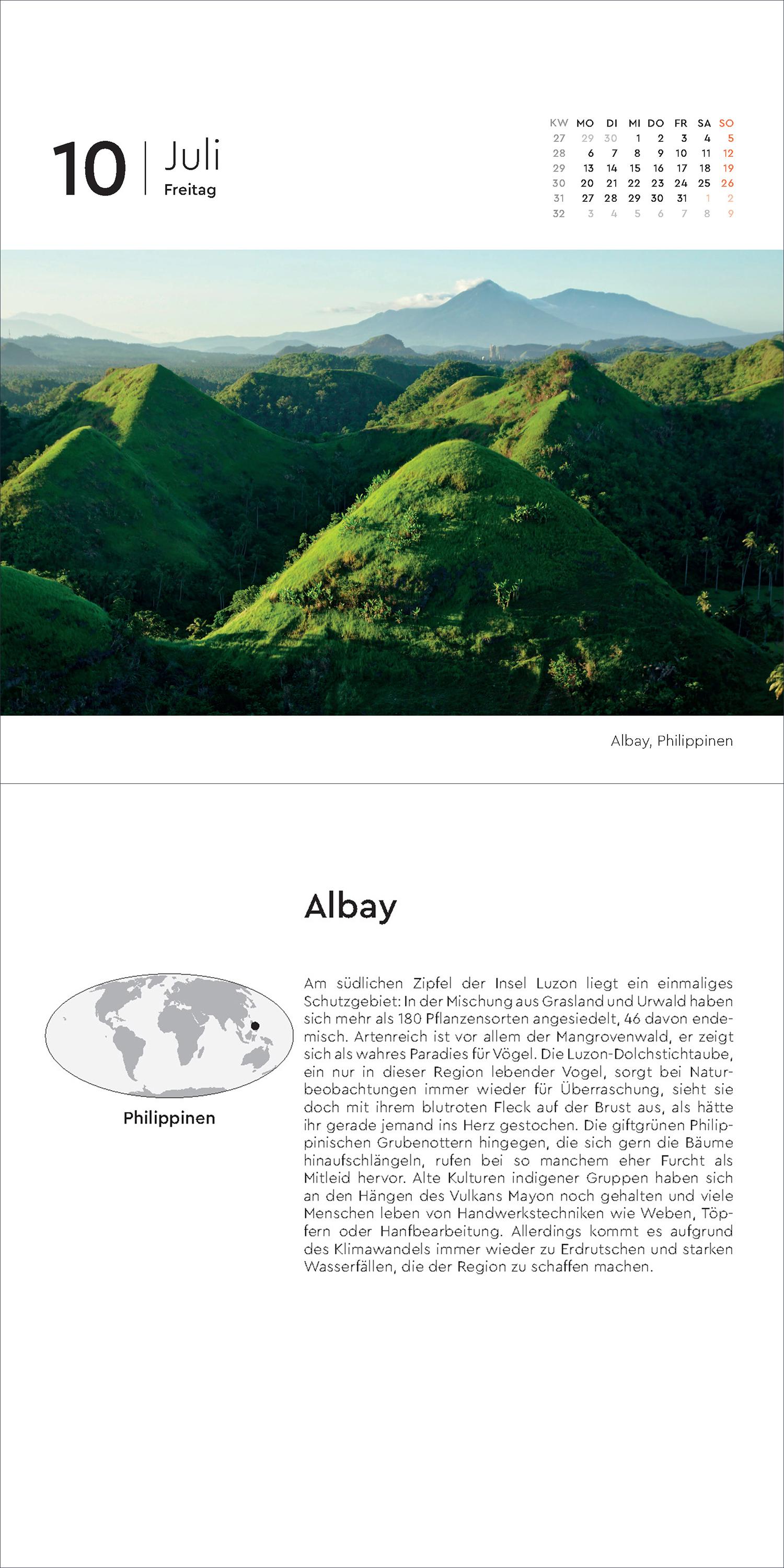 Beispielinhalt (Bild) Schätze der Natur - KUNTH 365-Tage-Abreißkalender 2026