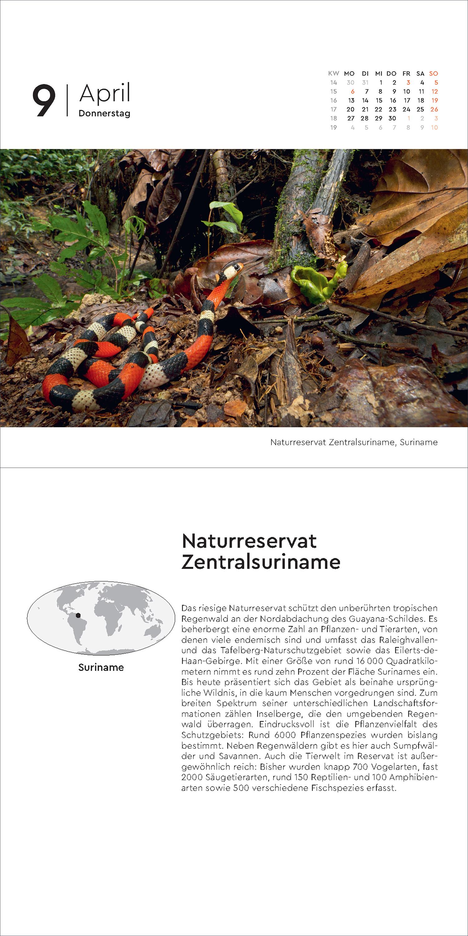 Beispielinhalt (Bild) Schätze der Natur - KUNTH 365-Tage-Abreißkalender 2026