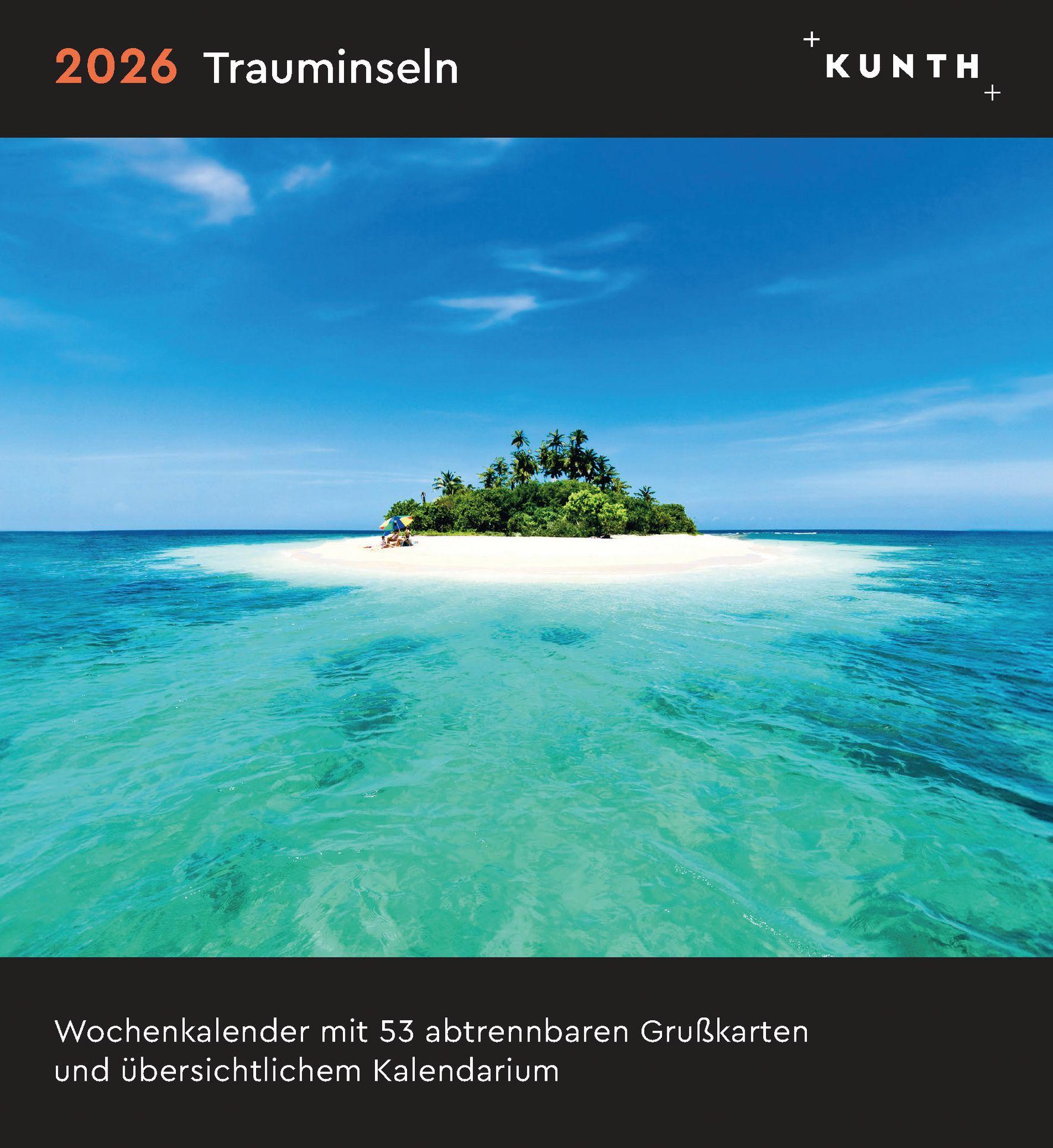 Vorderes Coverbild Trauminseln - KUNTH Postkartenkalender 2026