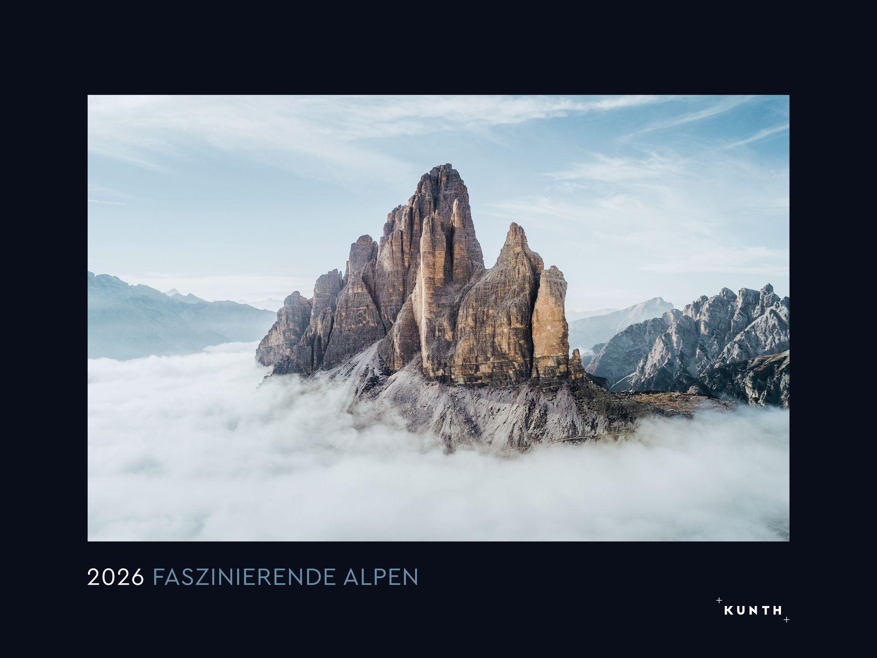 Vorderes Coverbild Faszinierende Alpen - KUNTH Wandkalender 2026