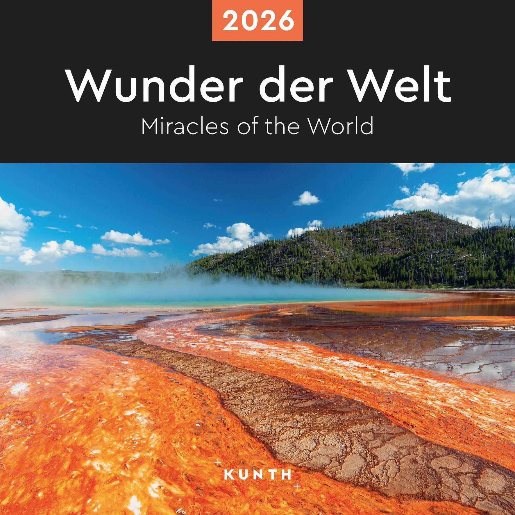 Vorderes Coverbild Wunder der Welt - KUNTH Broschurkalender 2026