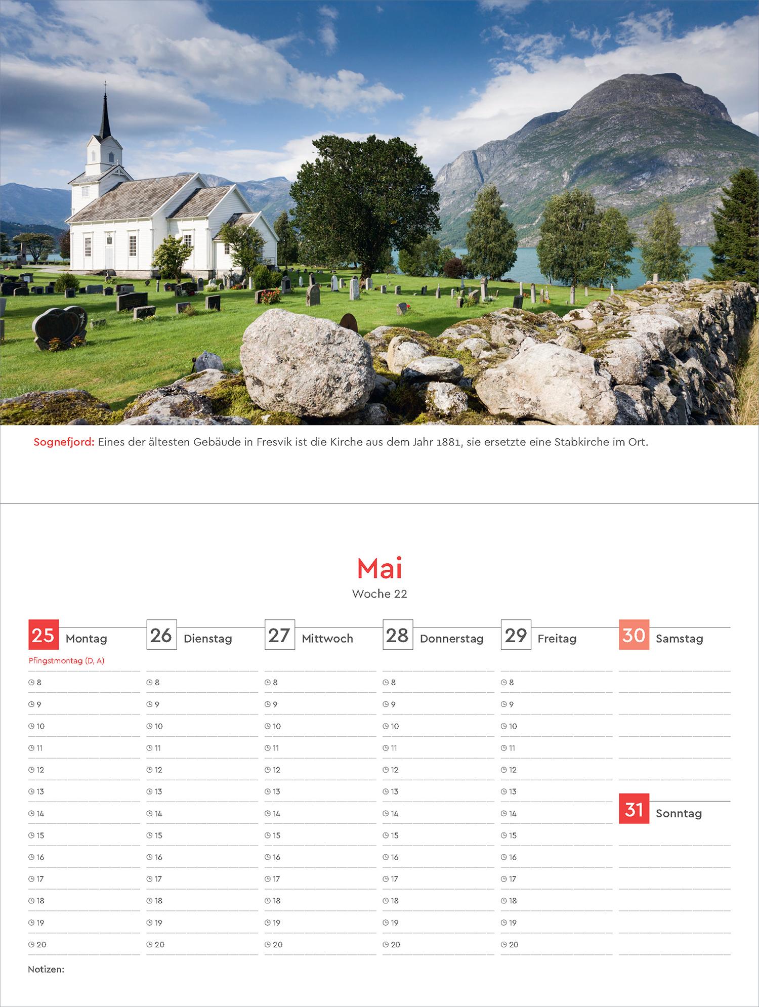 Beispielinhalt (Bild) Hurtigruten - KUNTH Tischkalender 2026